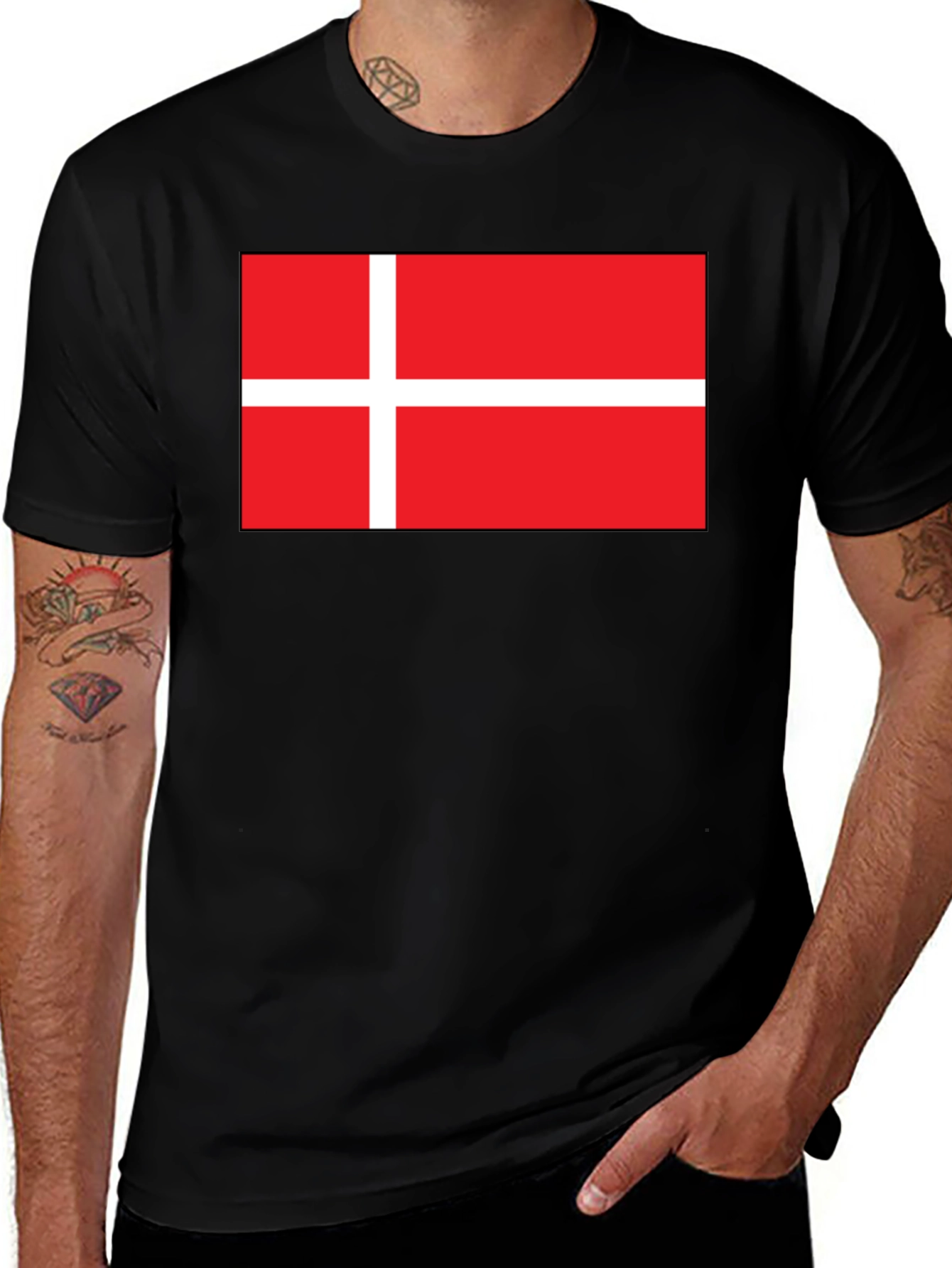 Danish Flag T-Shirt - National Pride Tee