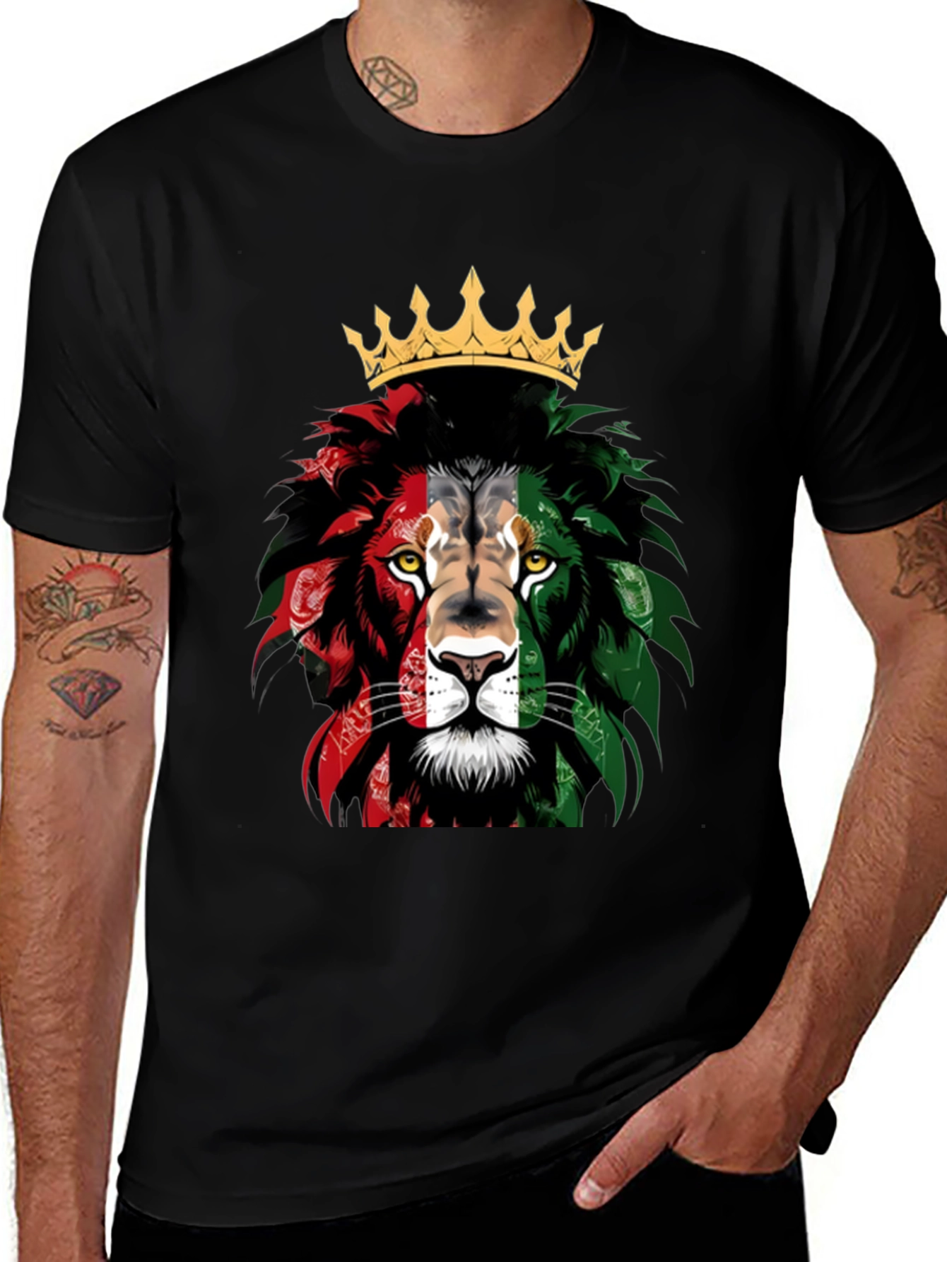 Lion Crown Graphic Print Tee