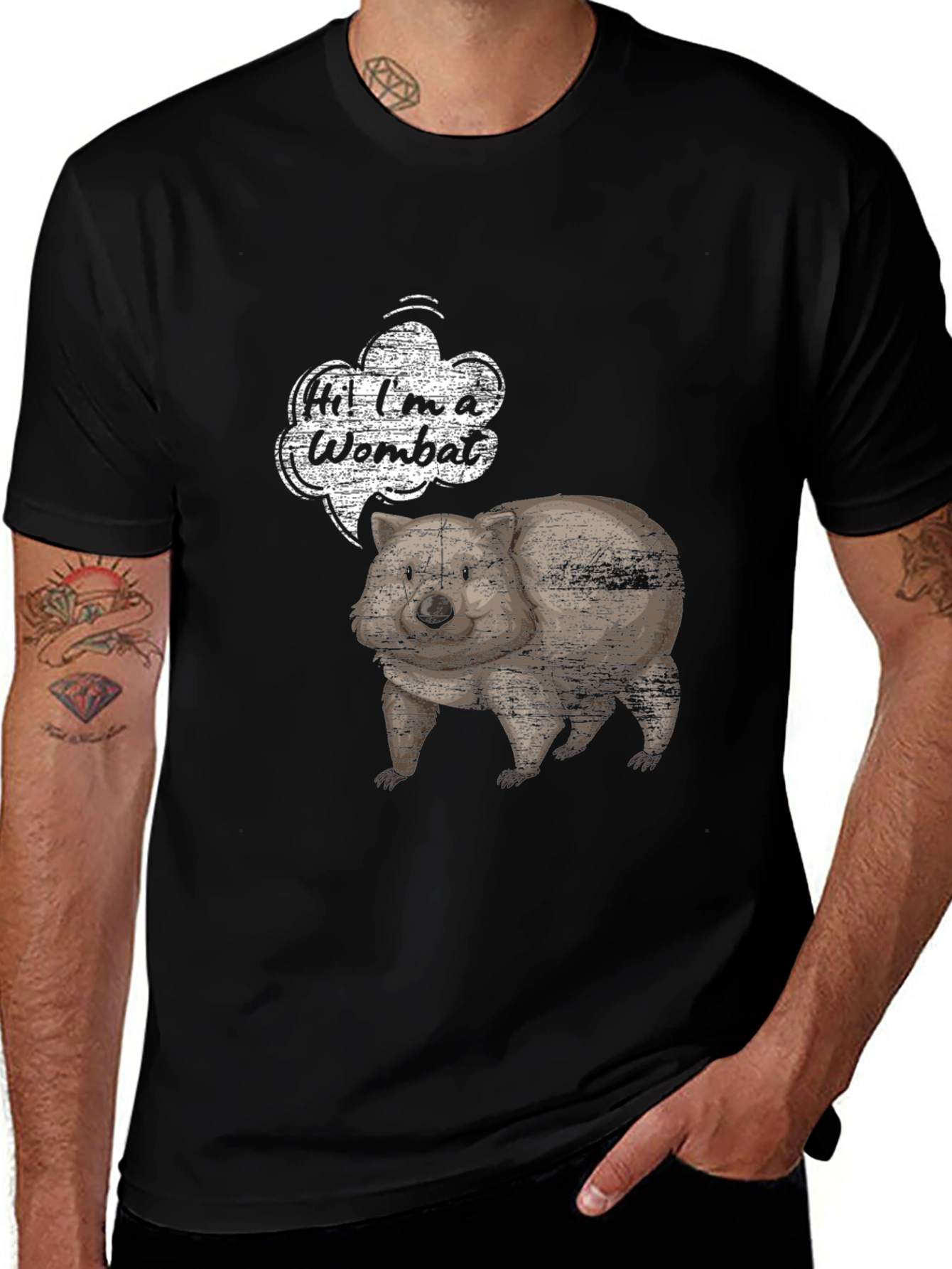 Variant 27 of Hi I'm A Wombat T-Shirt - Funny Animal Tee