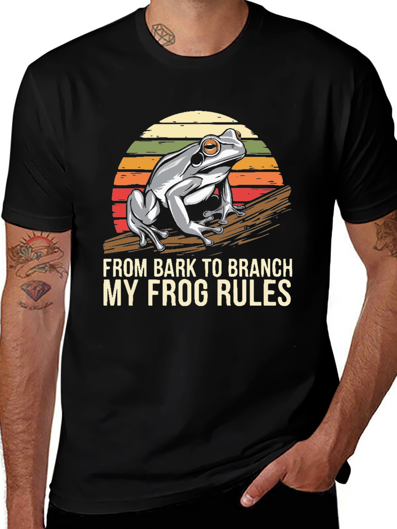 Variant 30 of Frog Rules T-Shirt - From Bark to Branch