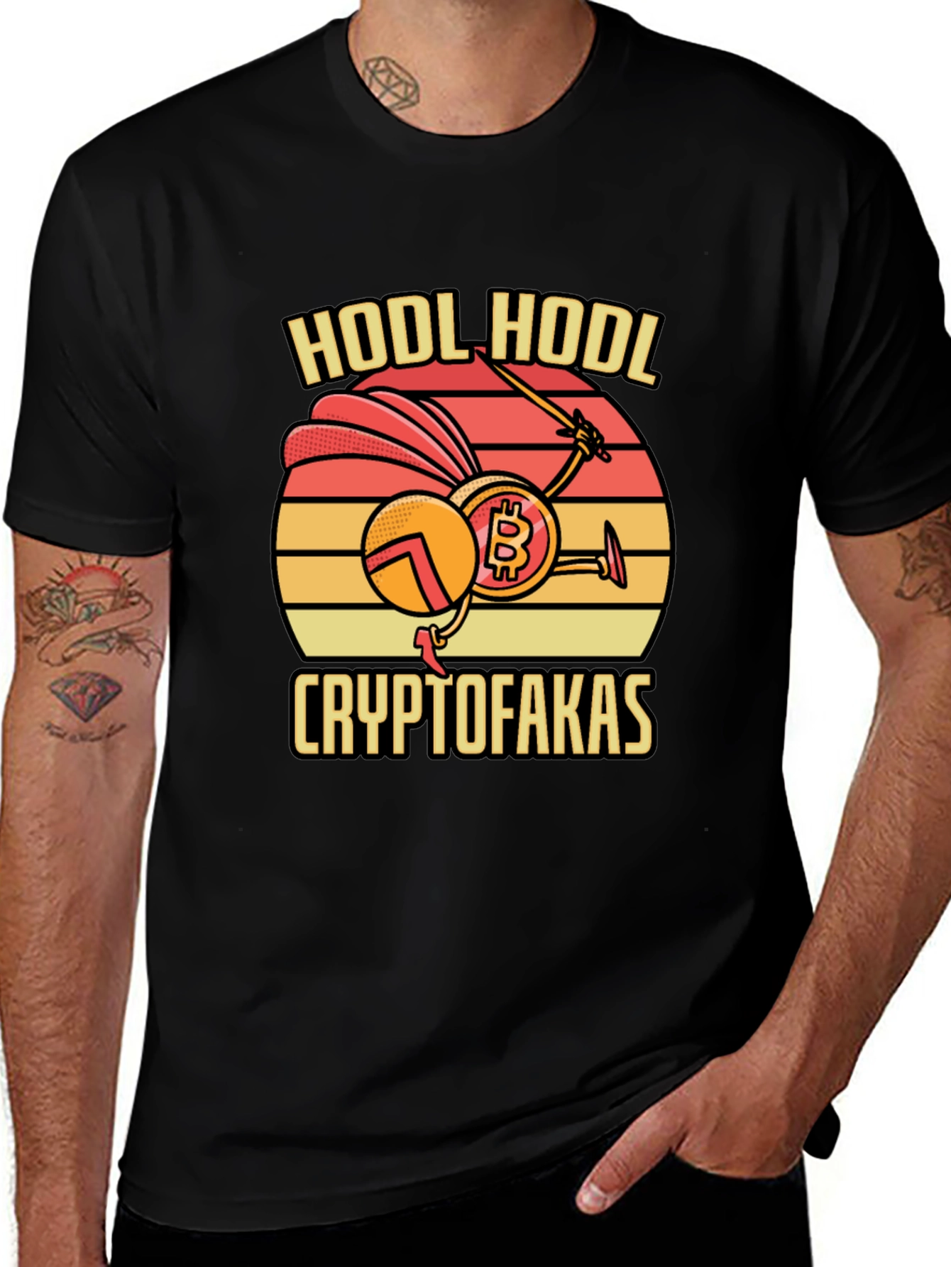 Variant 10 of HODL CRYPTOFAKAS Bitcoin T-Shirt