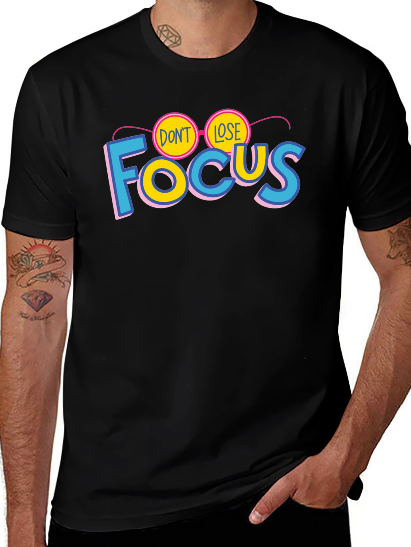 Variant 18 of Don't Lose Focus Graphic Tee - Trendy Casual Shirt