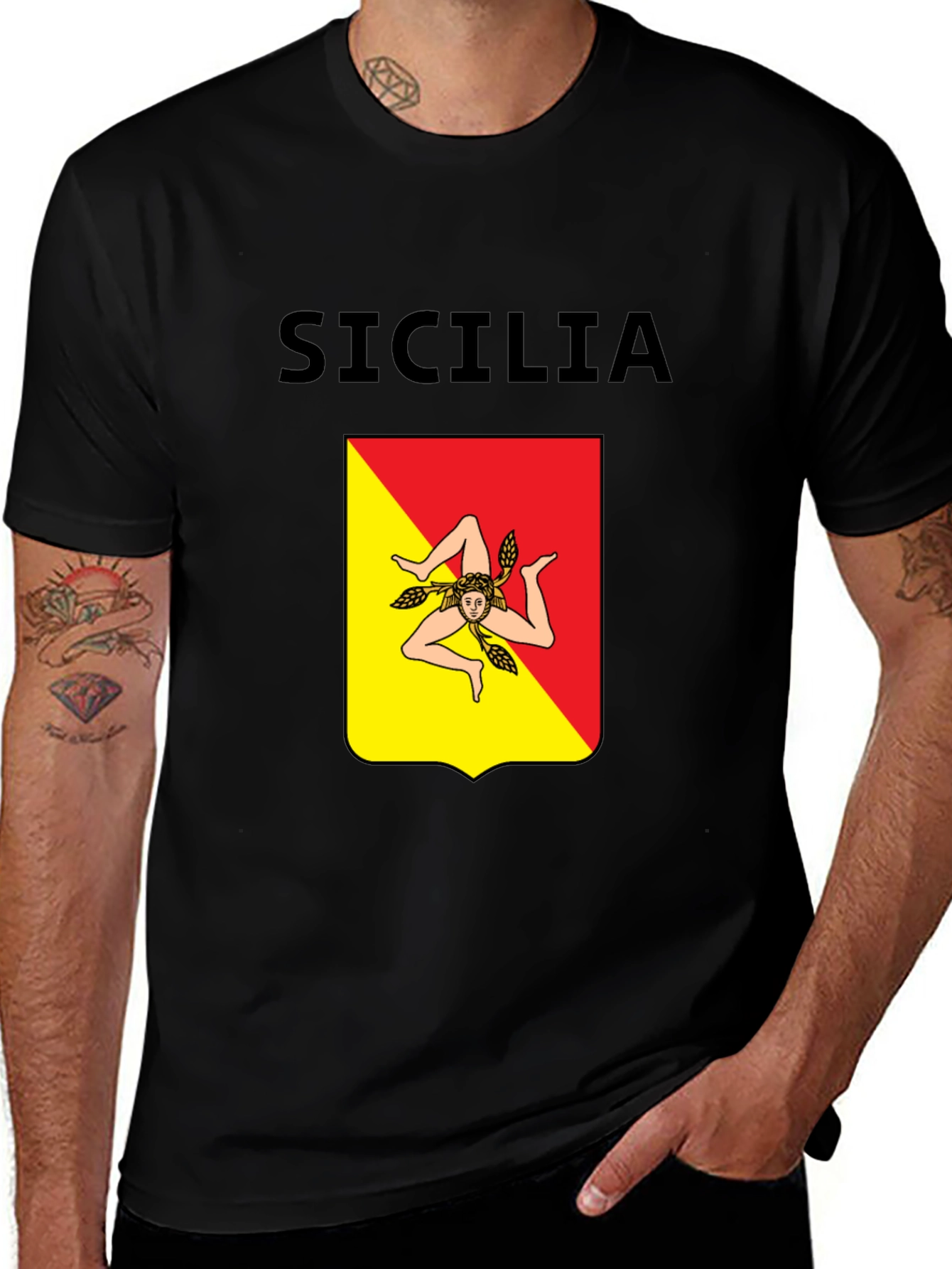 Sicilia T-Shirt: Sicilian Flag Design