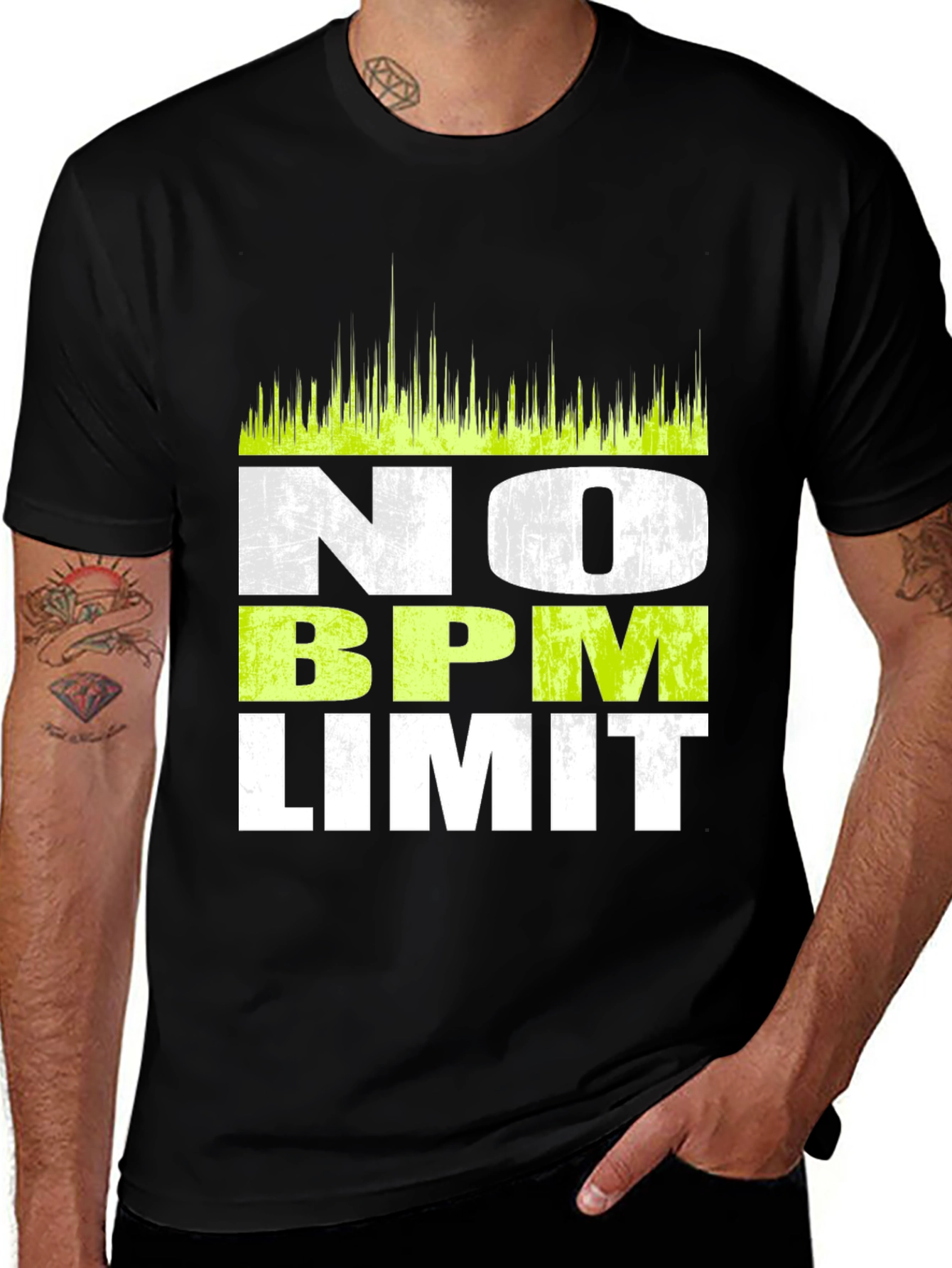 Variant 4 of No BPM Limit Black Graphic T-Shirt