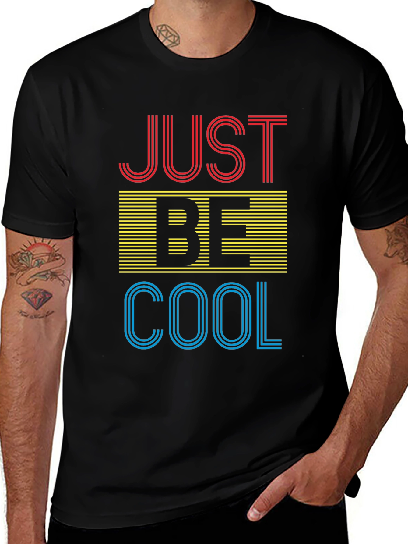 Variant 30 of Just Be Cool Black Graphic Tee