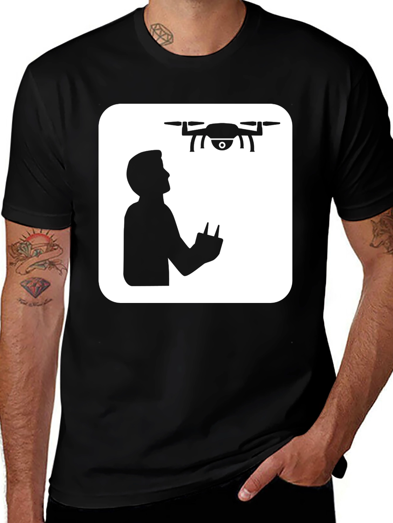 Variant 13 of Drone Pilot T-Shirt - Fly High, Stay Grounded!