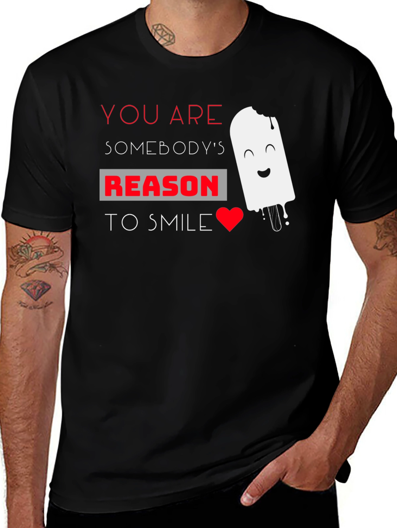 Variant 7 of Smile Reason T-Shirt Funny Graphic Tee for Men