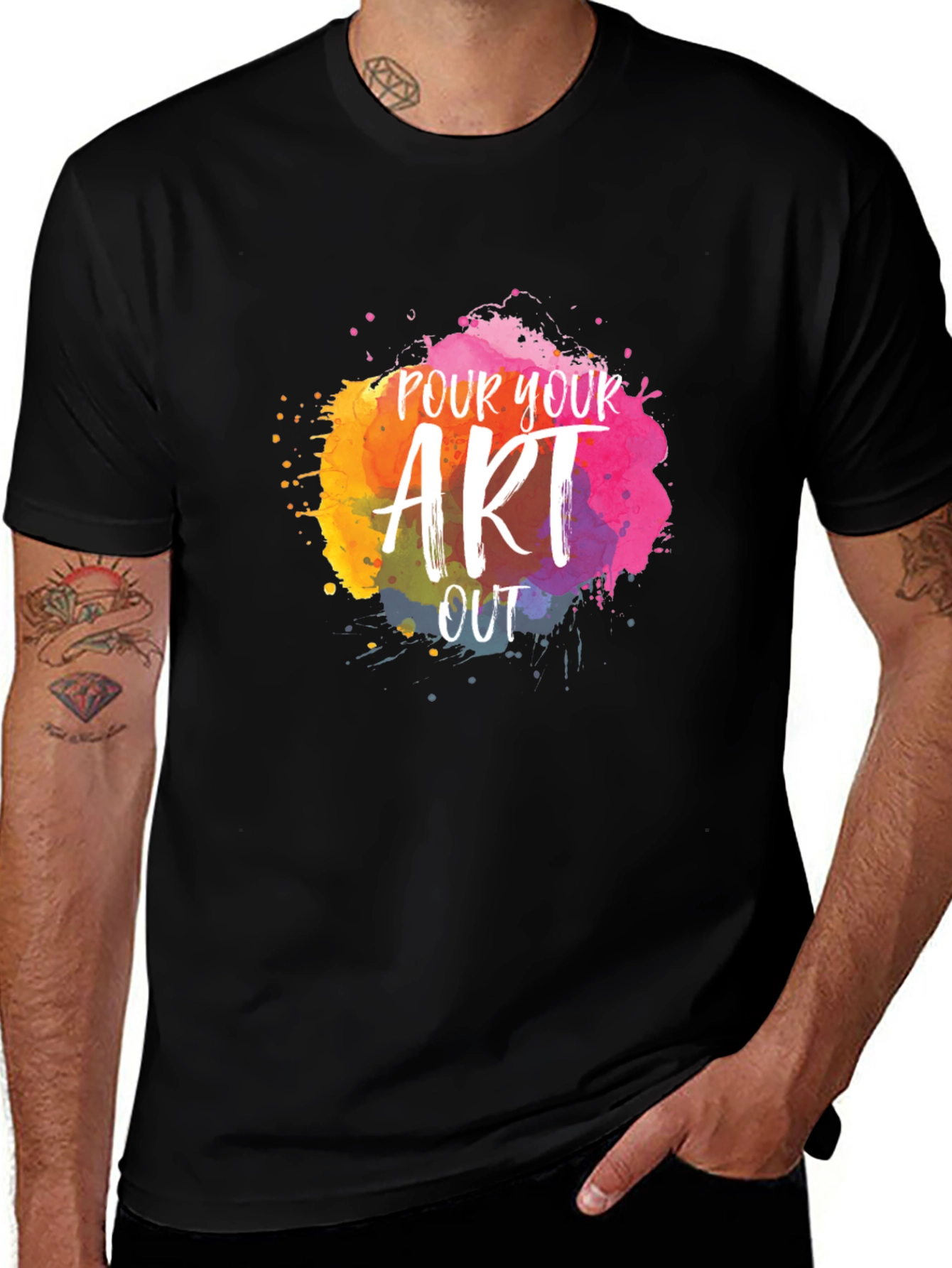 Variant 7 of Pour Your Art Out T-Shirt - Creative Design