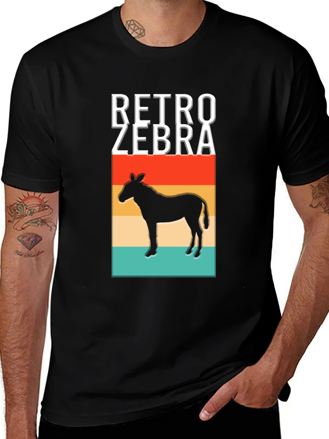 Variant 19 of Retro Zebra Graphic T-Shirt - Classic Style