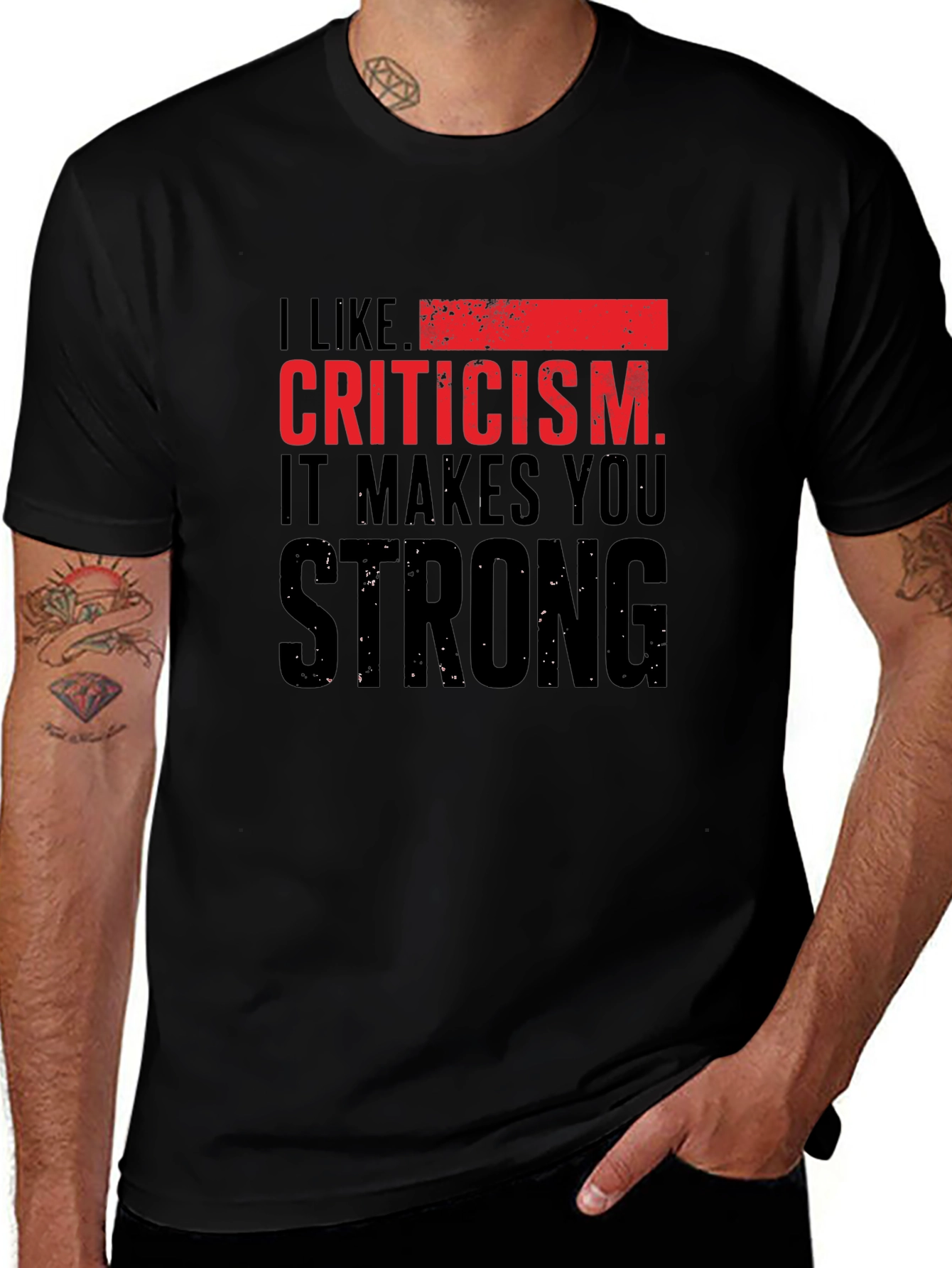 Variant 15 of Criticism Makes You Strong Graphic T-Shirt