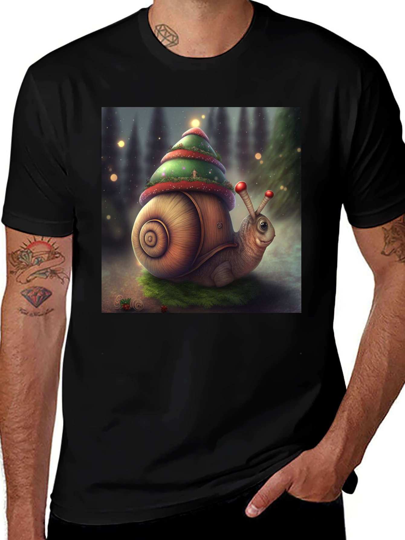 Variant 24 of Christmas Snail Graphic Tee