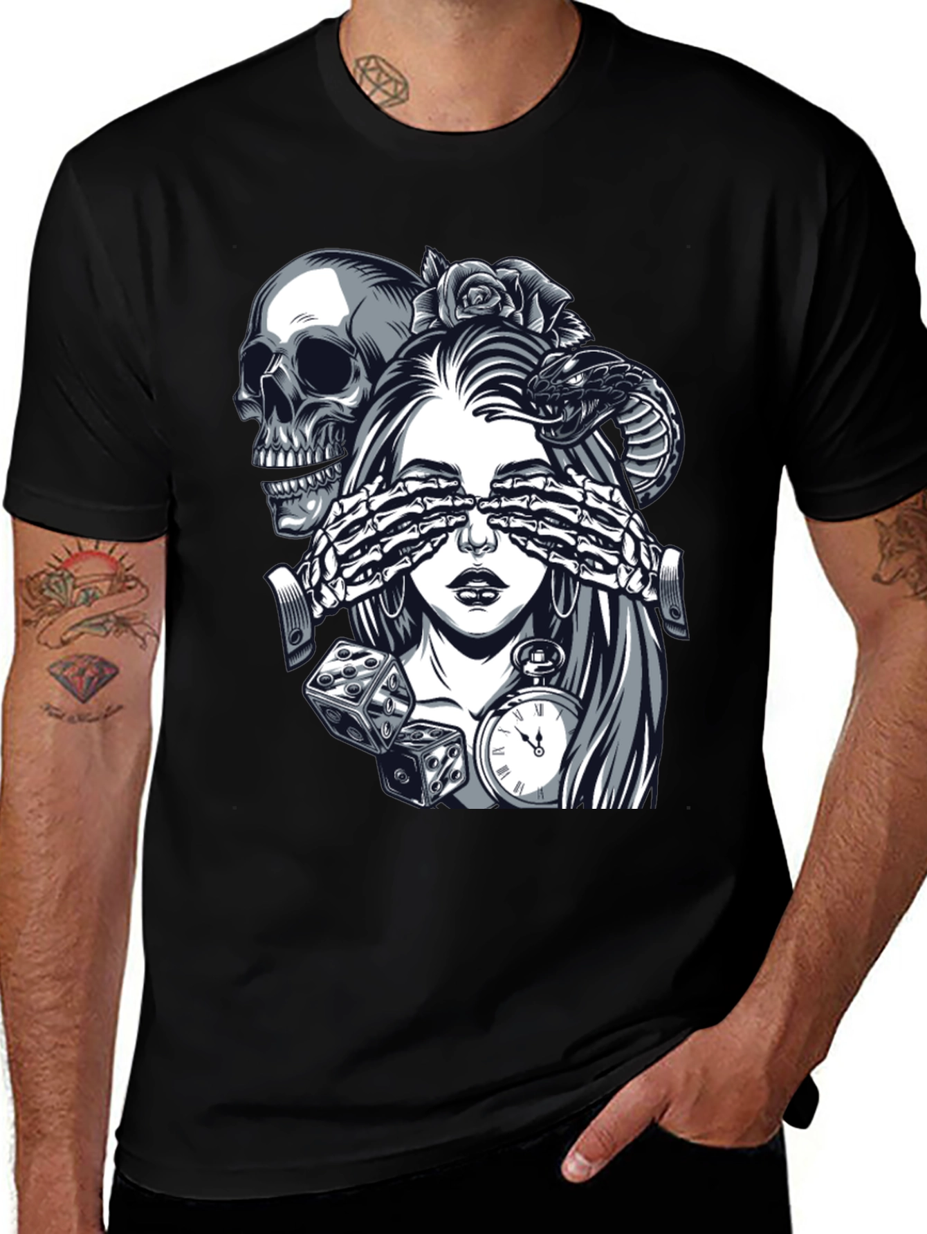 Variant 9 of Skull & Serpent Graphic Tee