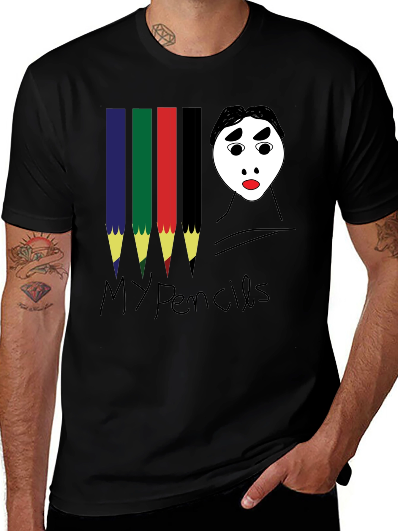 Variant 2 of Funny Pencil Person T-Shirt