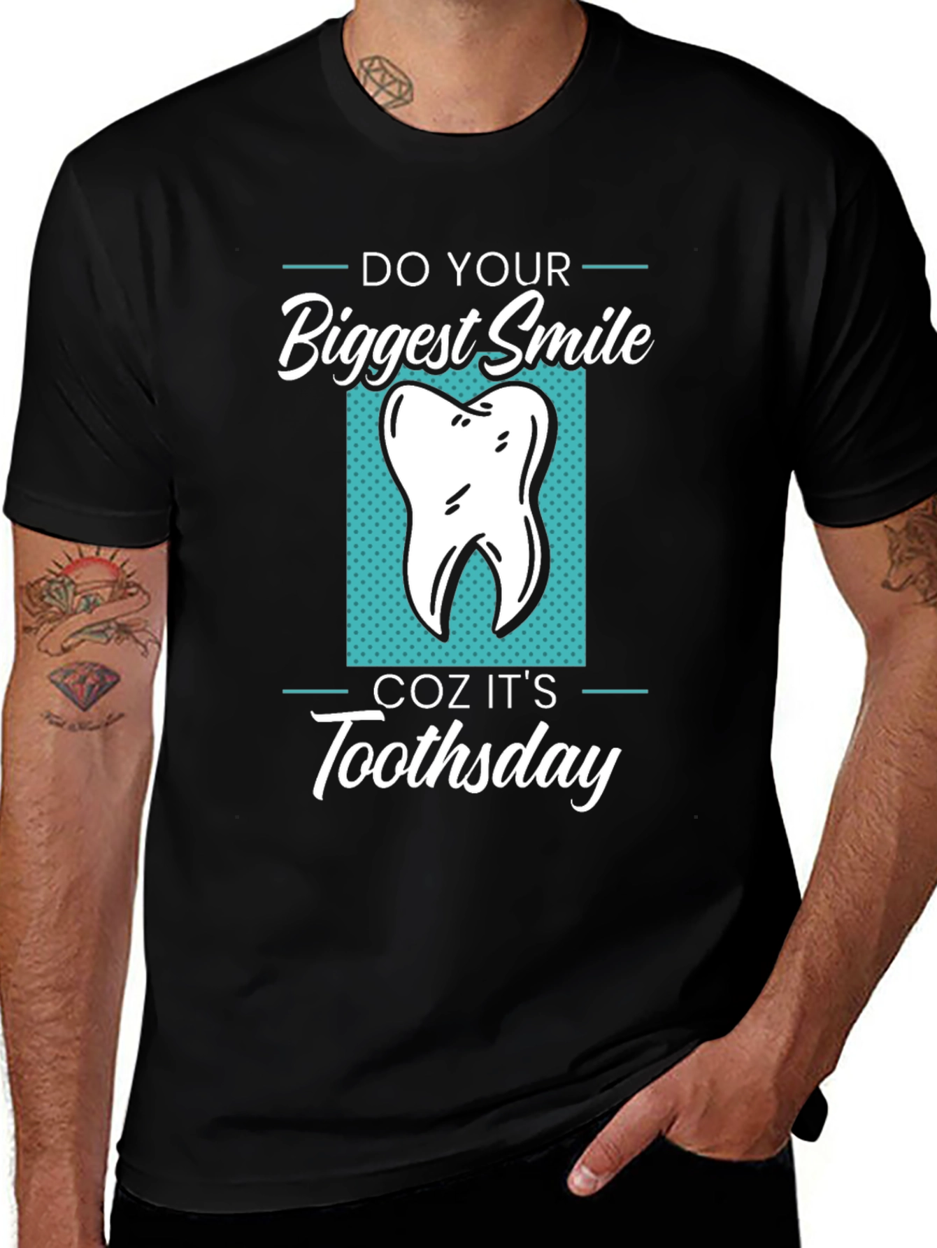 Funny Tooth T-Shirt - Do Your Biggest Smile Toothstay