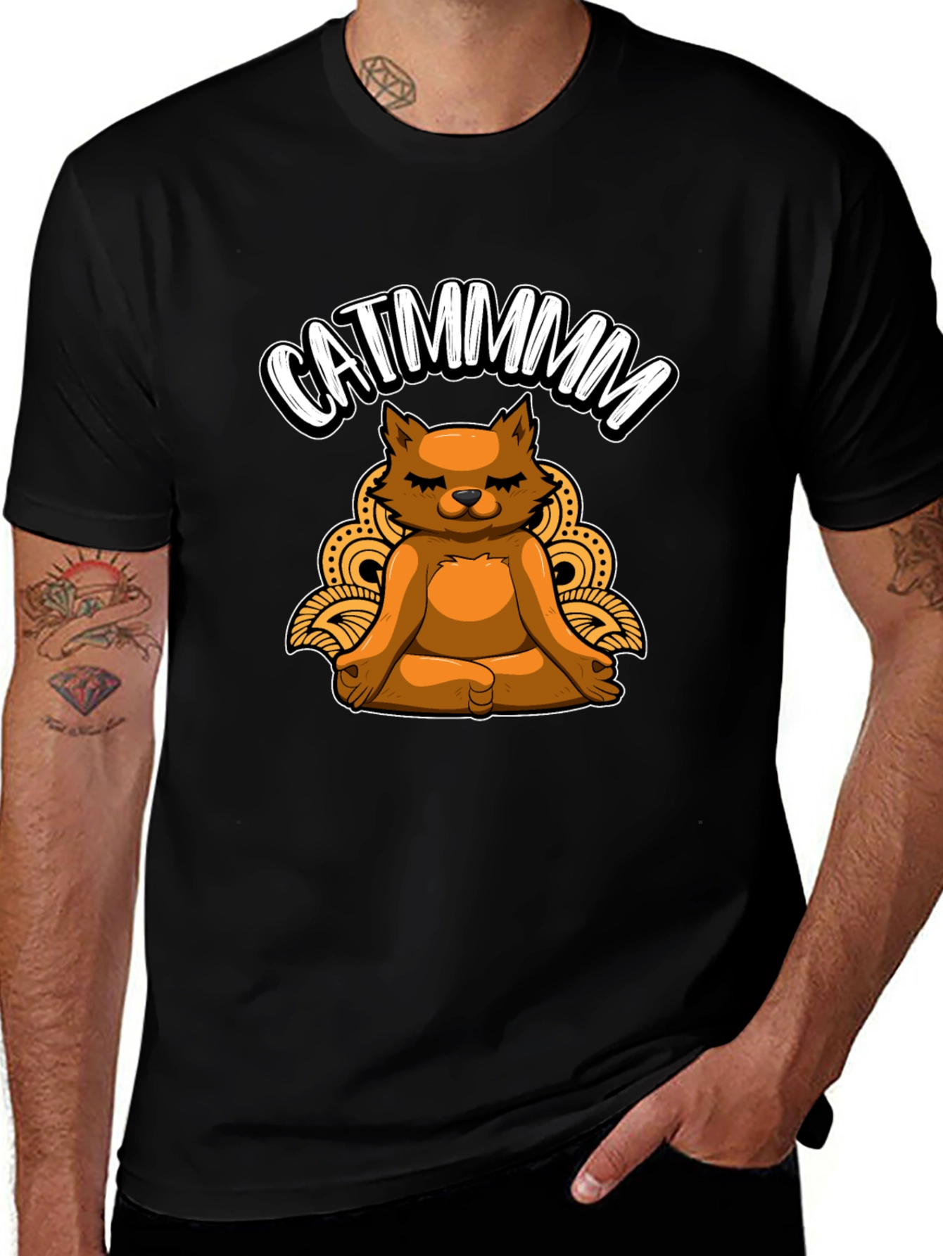 Variant 18 of Cat Mmmm Meditation T-Shirt
