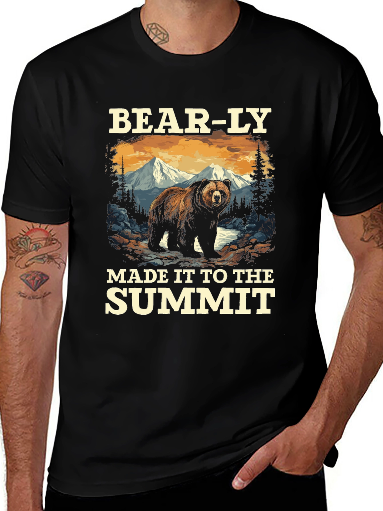 Variant 11 of Bear-ly Made It to the Summit T-Shirt