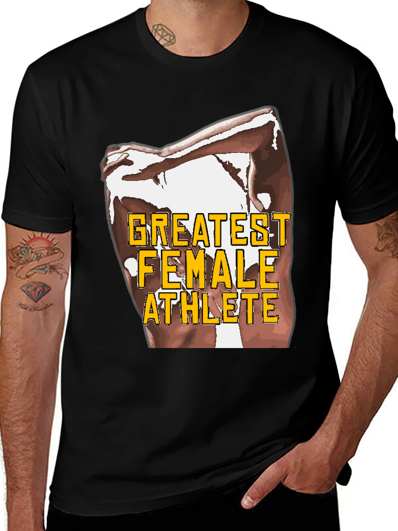 Variant 16 of Greatest Female Athlete Black T-Shirt