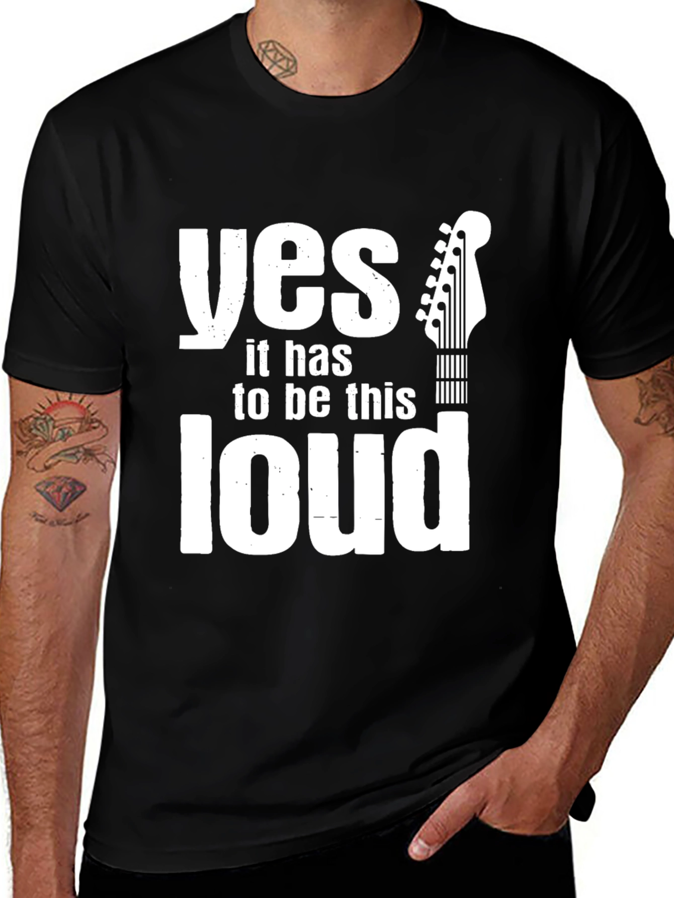 Variant 5 of Yes It Has To Be This Loud Black Graphic Tee