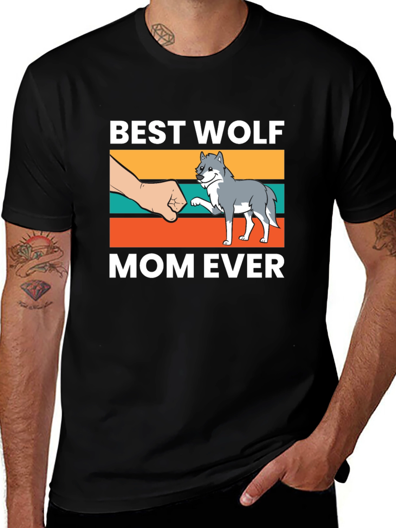 Variant 27 of Best Wolf Mom Ever T-Shirt - Fun Graphic Tee