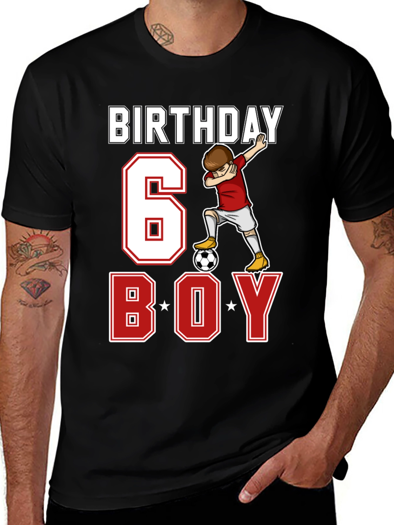 Variant 6 of Birthday 6 Boy Soccer T-Shirt