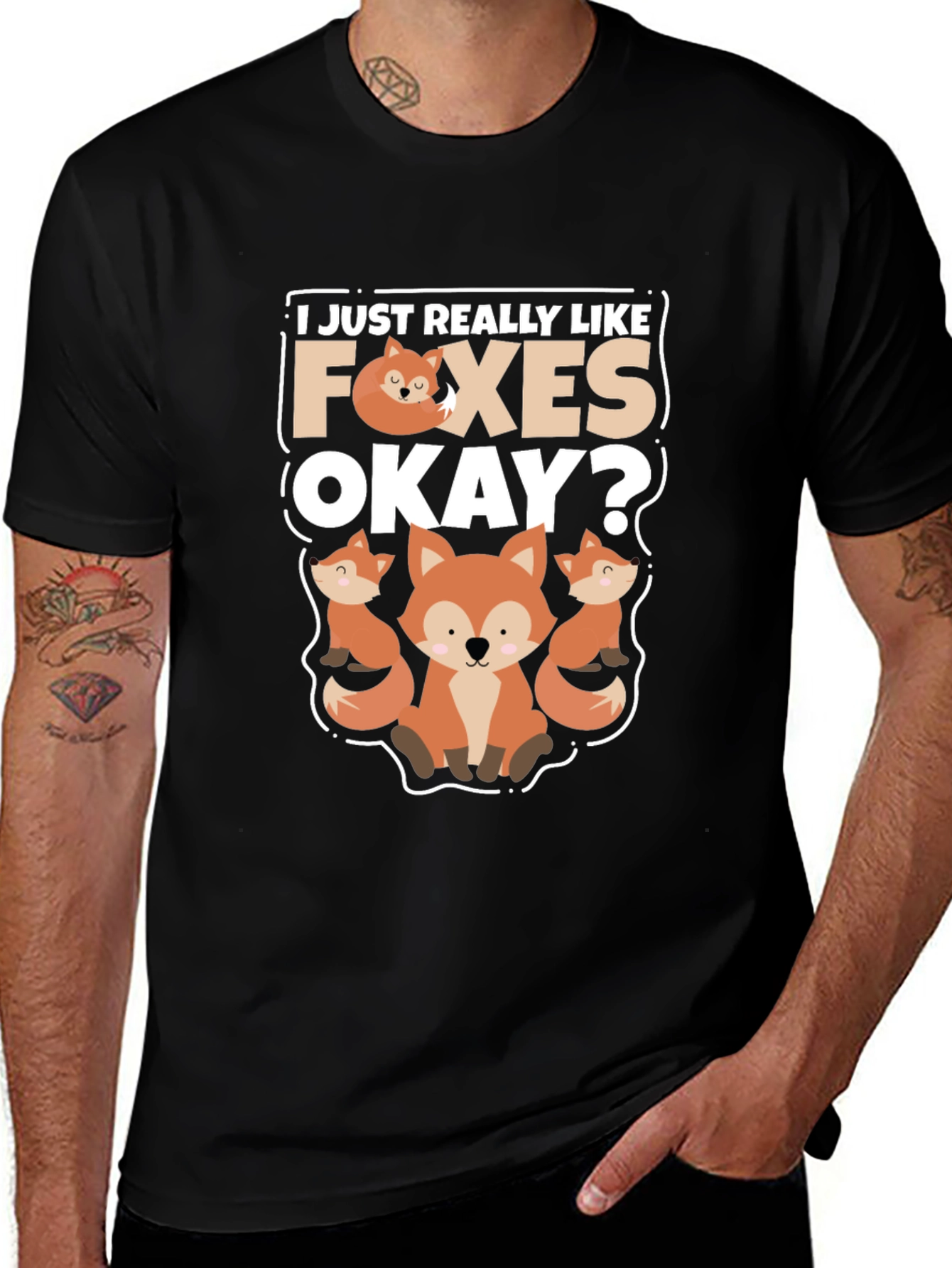 Variant 5 of I Just Really Like Foxes, Okay? Graphic Tee
