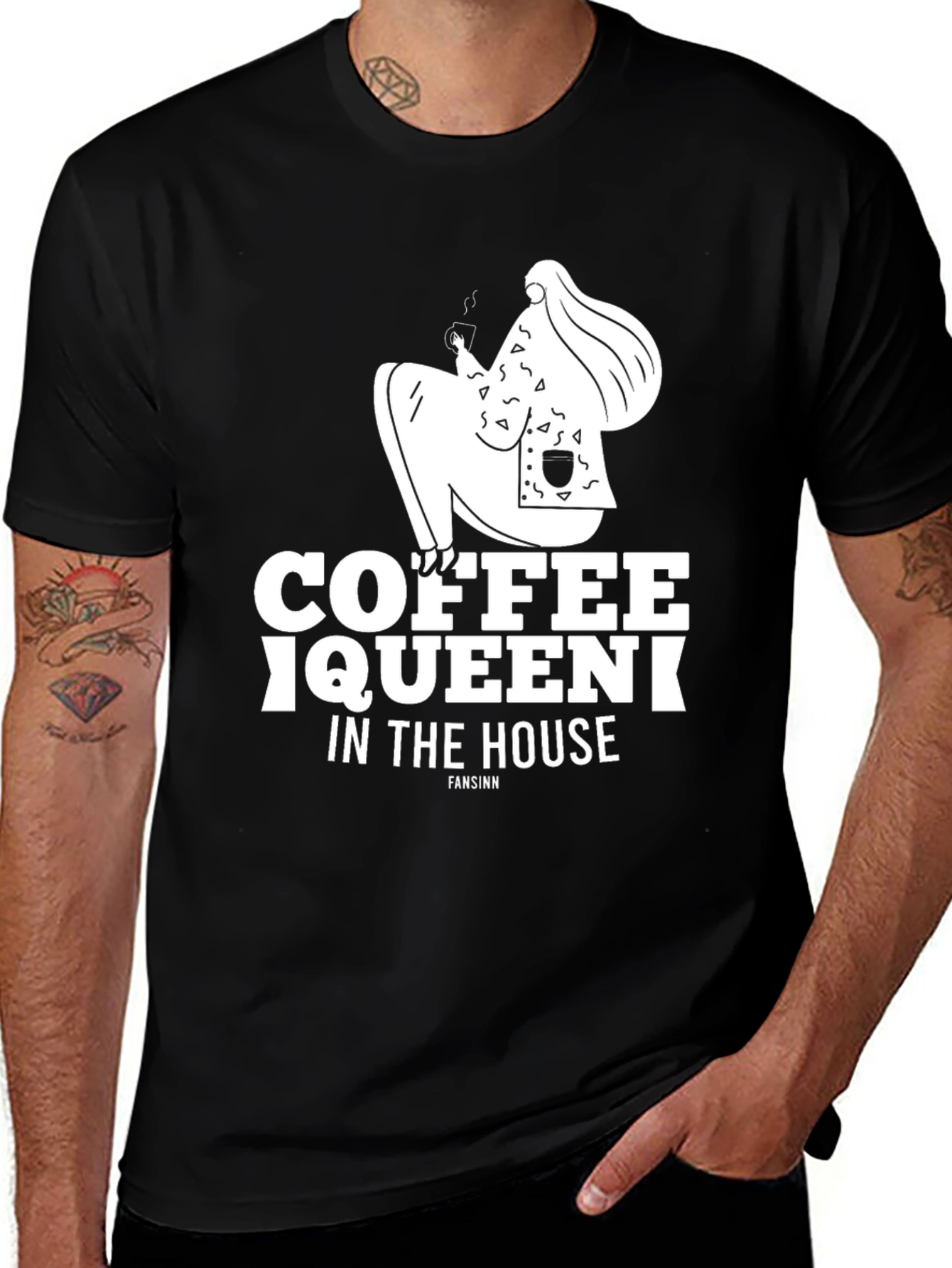 Variant 6 of Coffee Queen Graphic T-Shirt - Casual Style