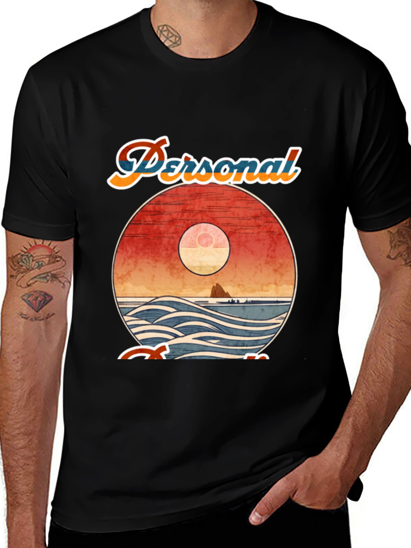 Variant 23 of Retro Sunset Graphic Tee - Personal