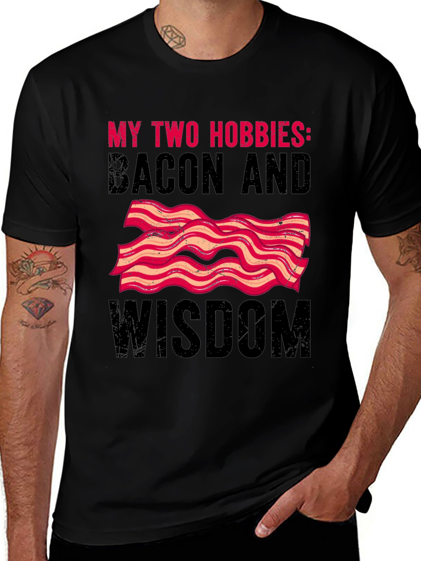 Variant 4 of Bacon and Wisdom Graphic T-Shirt