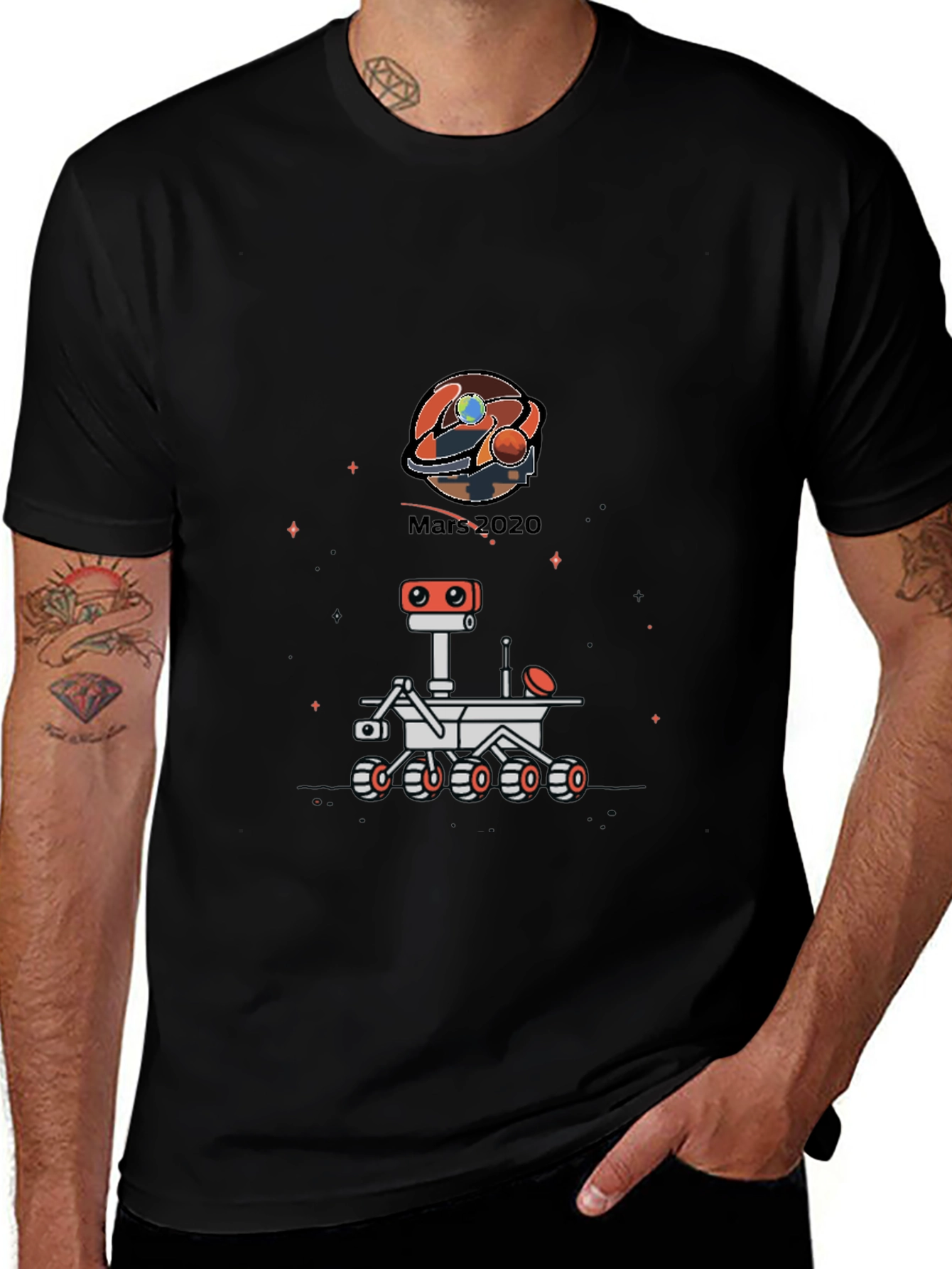 Mars 2020 Rover Black T-Shirt