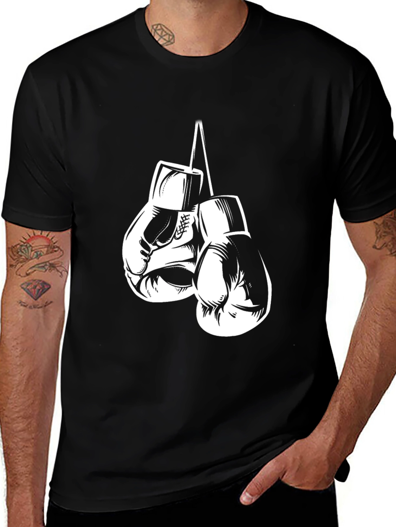Variant 10 of Boxing Gloves Graphic Tee - Punchy Style
