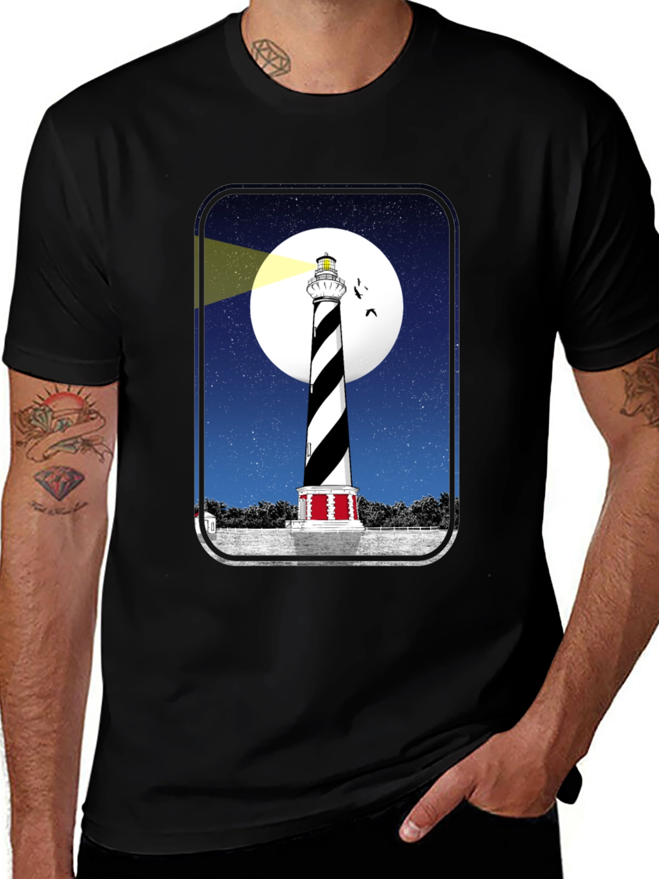 Variant 21 of Lighthouse Graphic Tee - Coastal Style