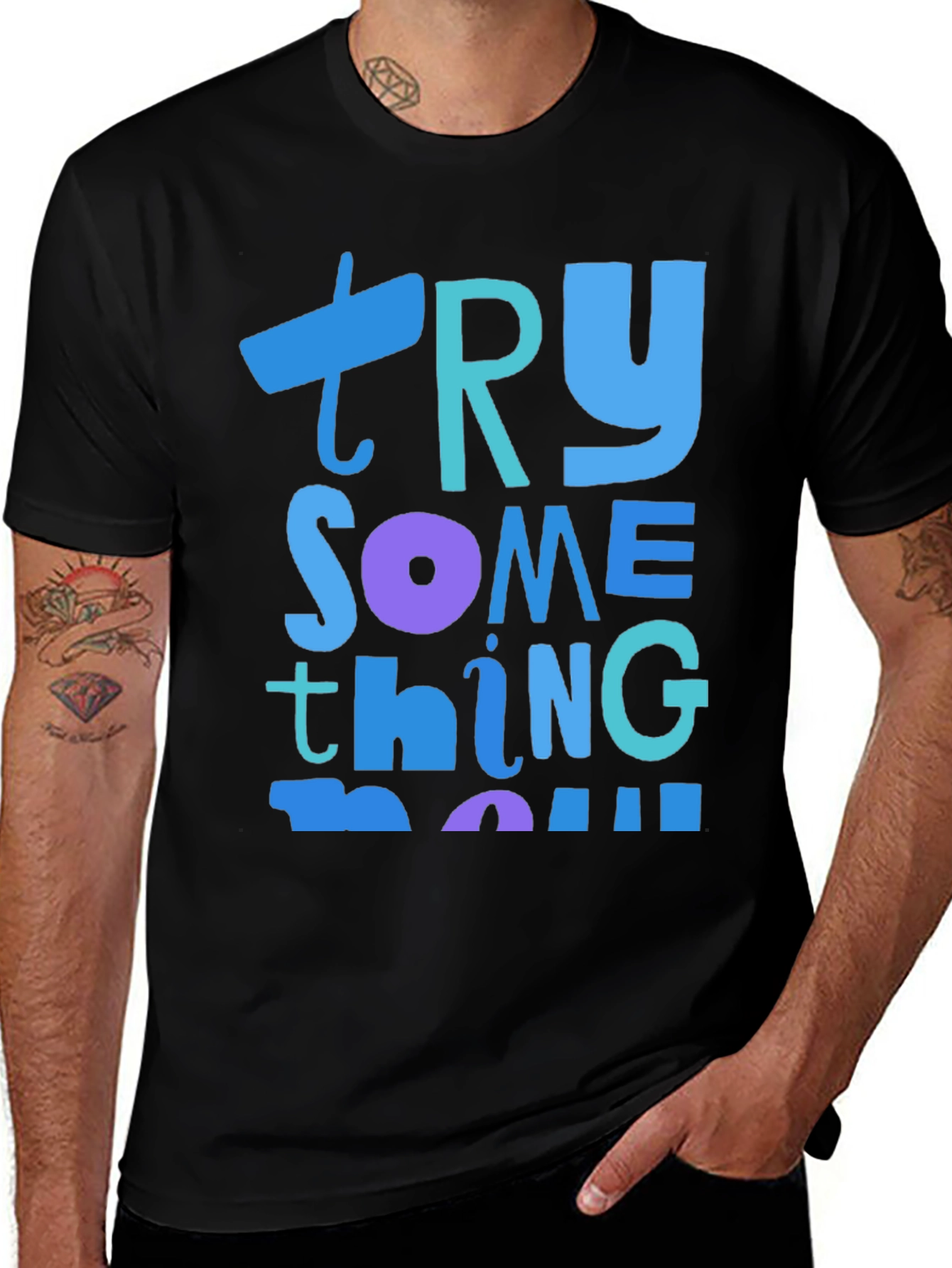 Variant 10 of Try Something New Graphic Tee - Soft Cotton Blend