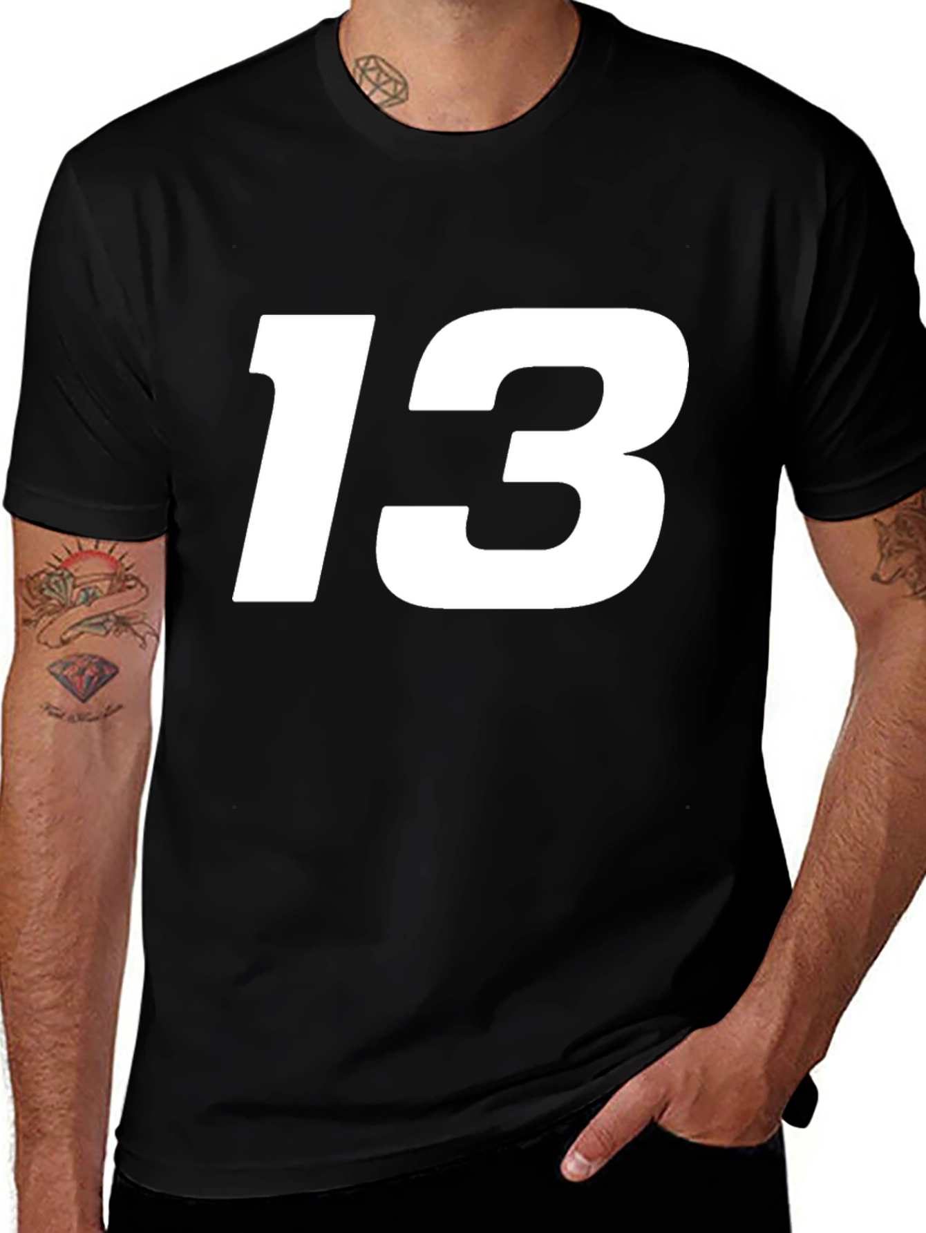 Lucky Number 13 Black T-Shirt