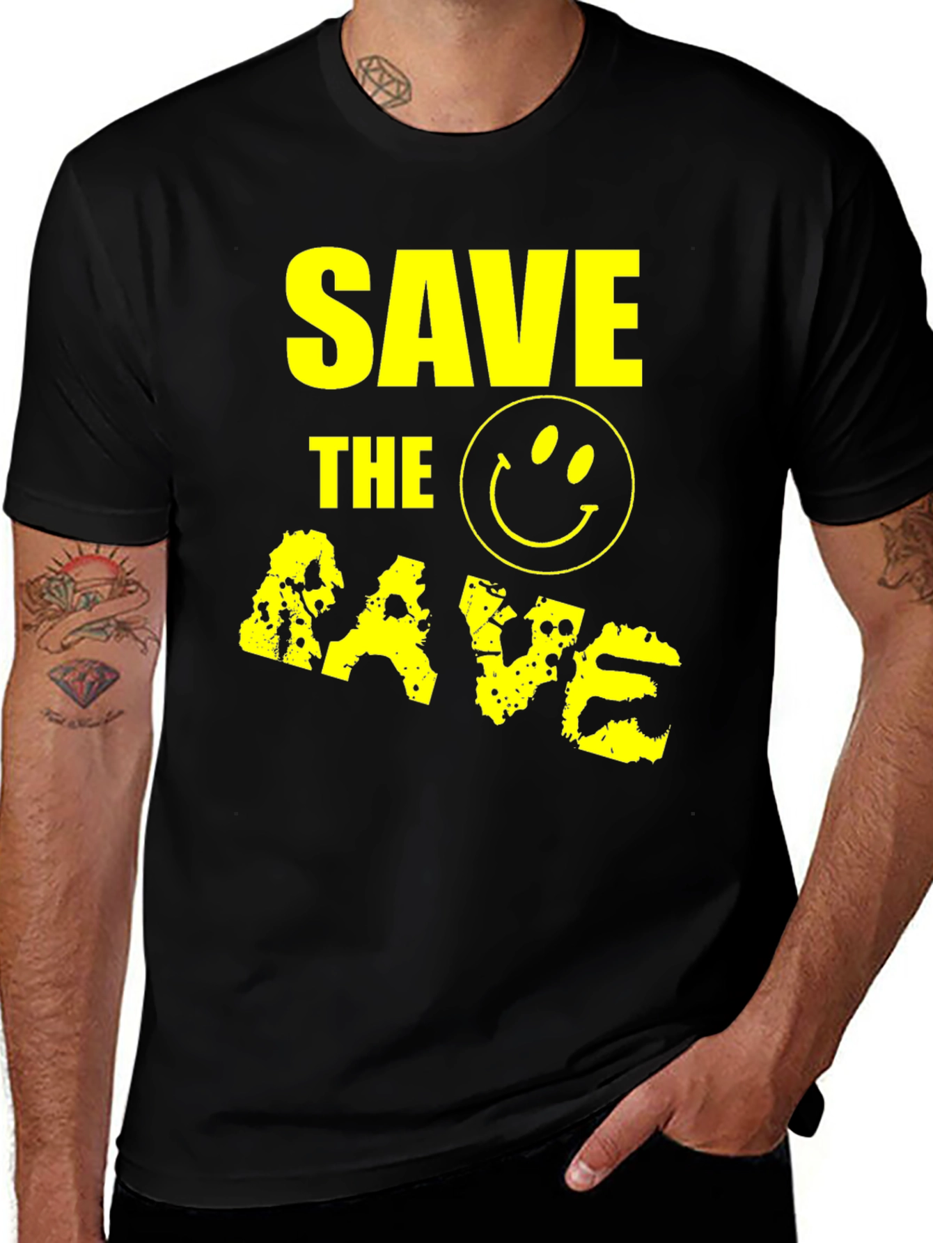 Variant 13 of Save the Rave Graphic T-Shirt - Smiley Face