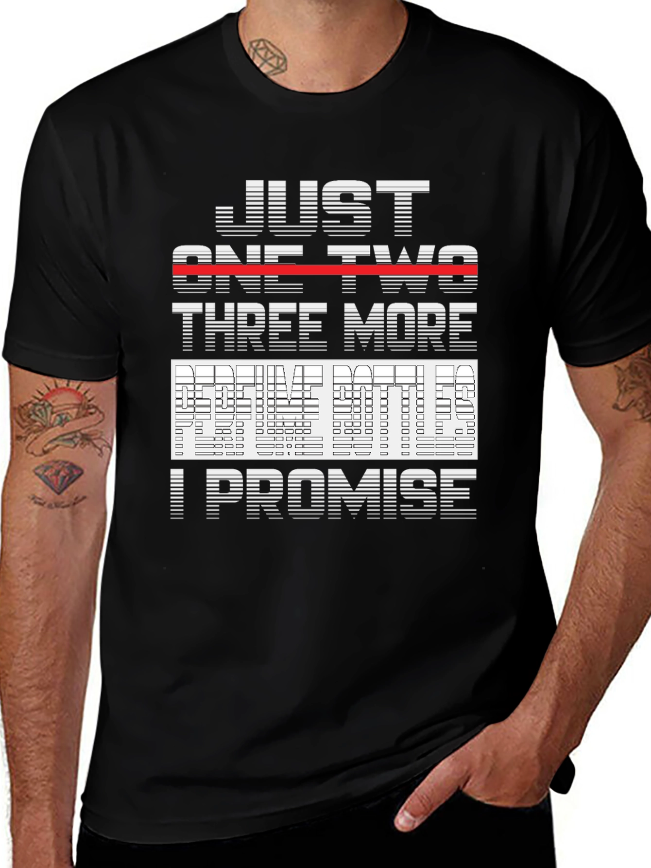 Variant 23 of Just One Two Three More Reps Gym Workout T-Shirt