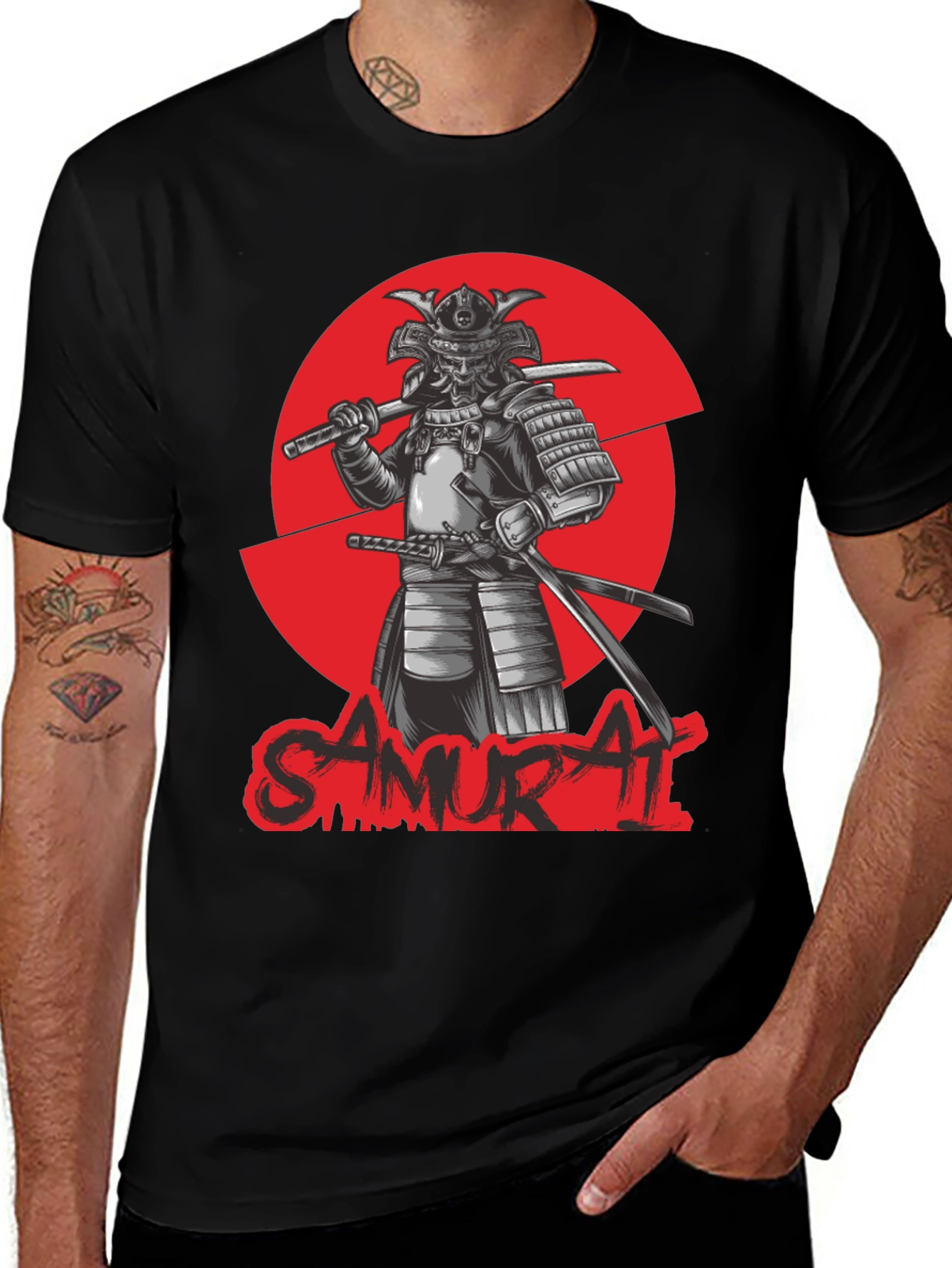 Samurai Warrior Graphic Tee - Cool Japanese Style T-Shirt
