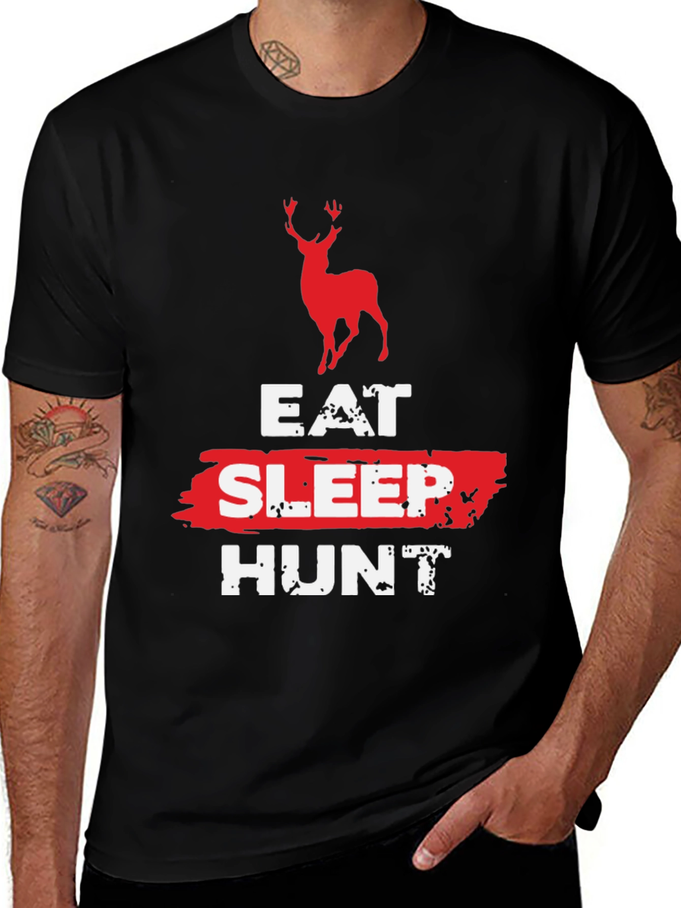 Variant 17 of Eat Sleep Hunt Deer Graphic Tee
