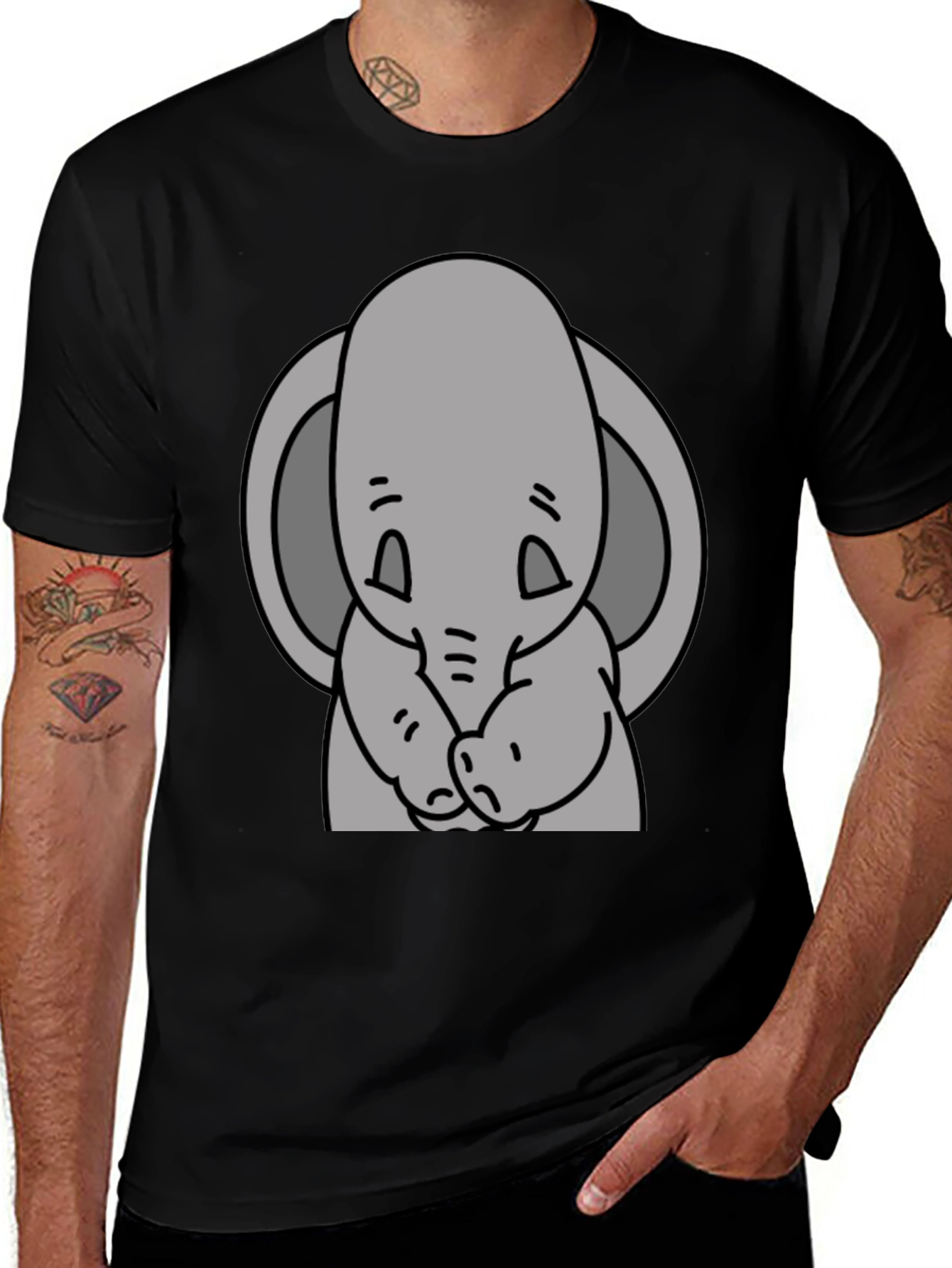 Variant 17 of Cute Elephant Graphic Tee - Soft Cotton Blend