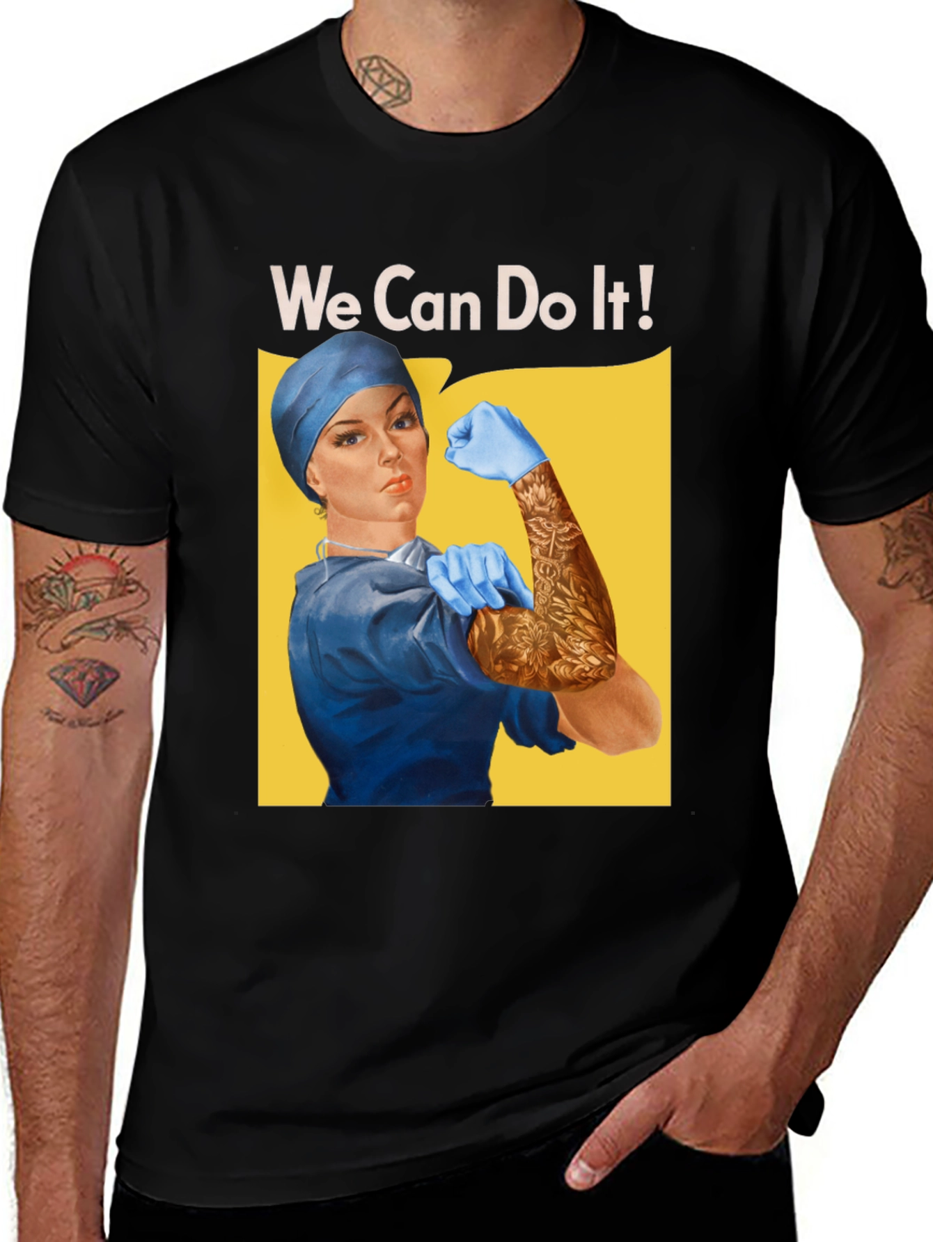 Variant 18 of Rosie the Riveter Nurse We Can Do It T-Shirt