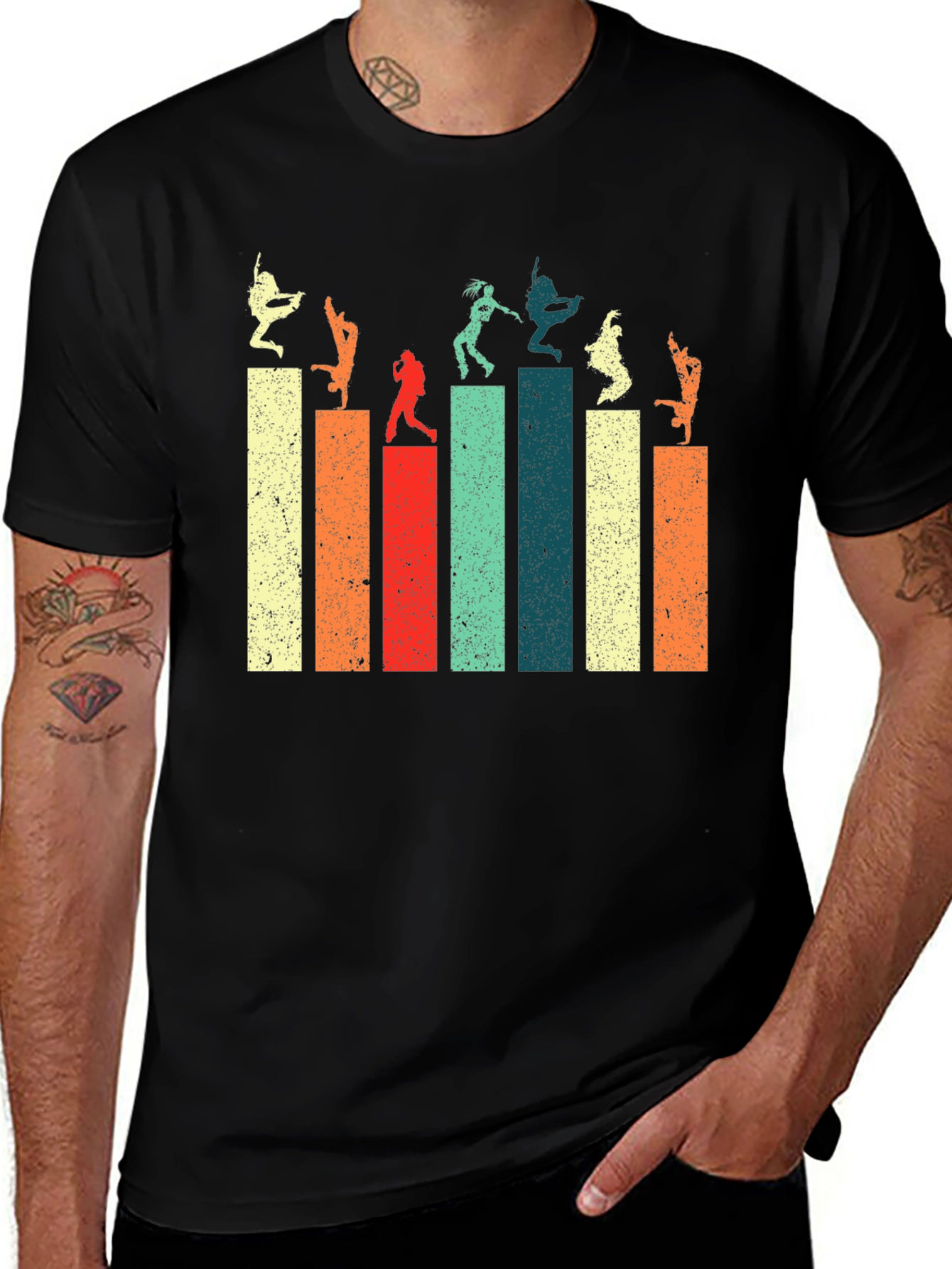 Variant 2 of Retro Dance Silhouette Graphic Tee