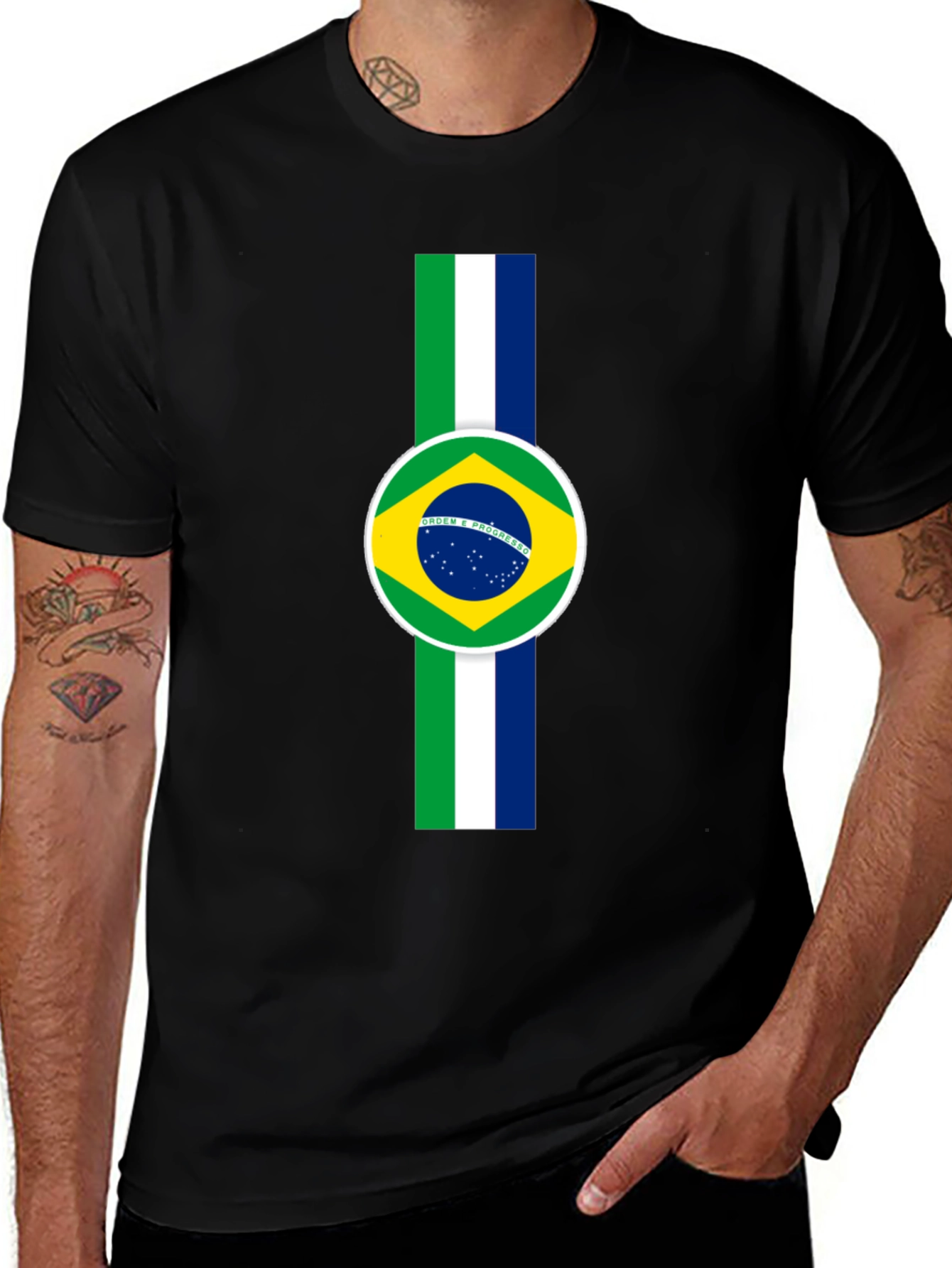 Brazil Flag T-Shirt - Patriotic Design