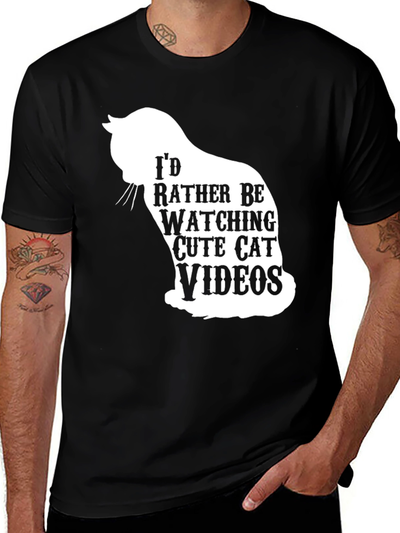 Variant 13 of Cat Lover's T-Shirt: Cute Cat Videos Tee