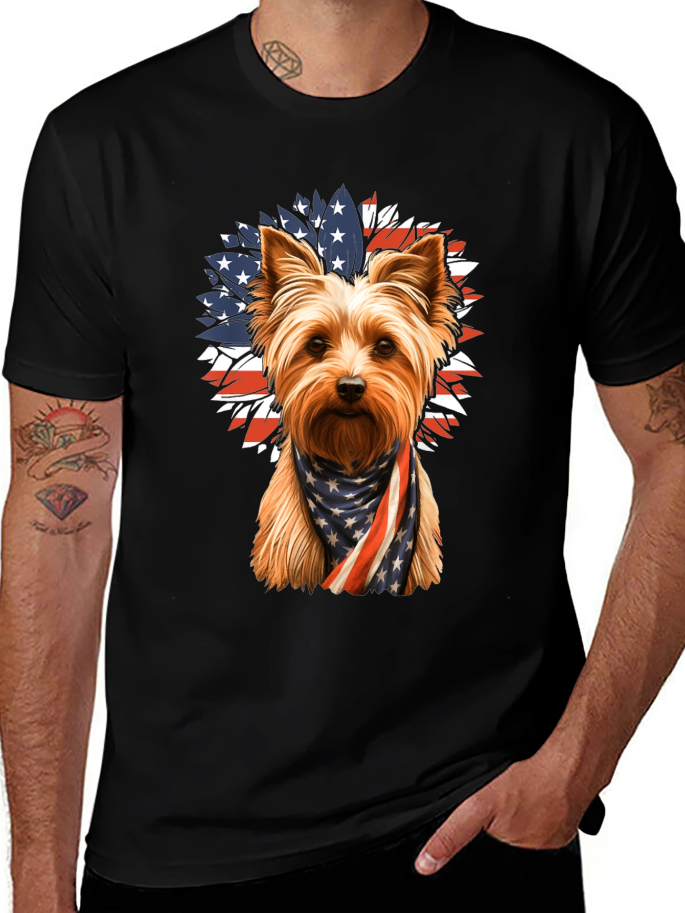 Variant 17 of Patriotic Yorkie T-Shirt