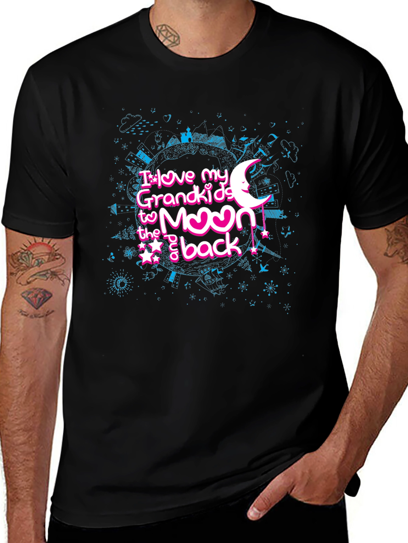 Variant 8 of I Love My Grandkids T-Shirt: Moon & Back