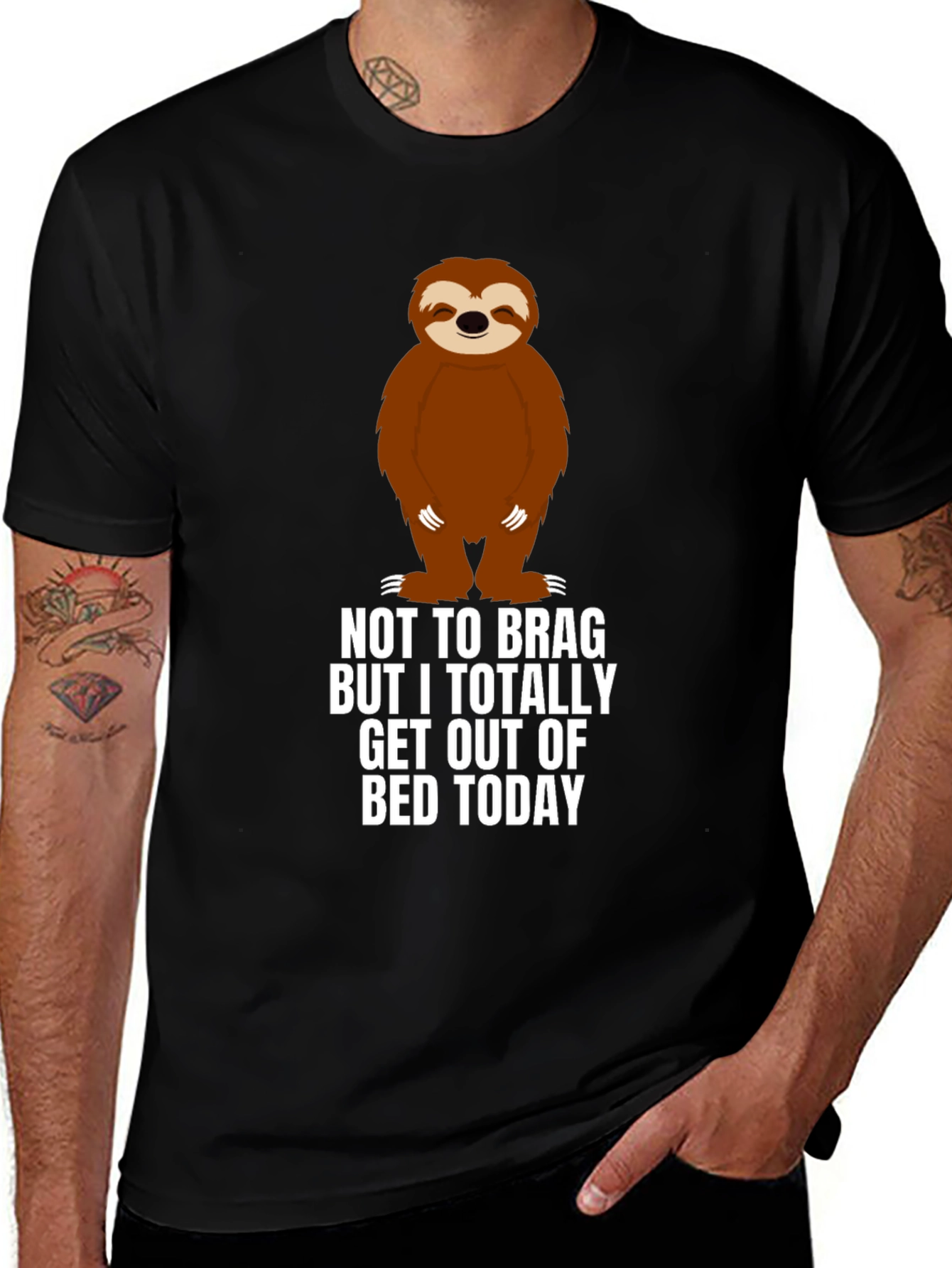 Variant 13 of Sloth 'Out of Bed' Graphic T-Shirt