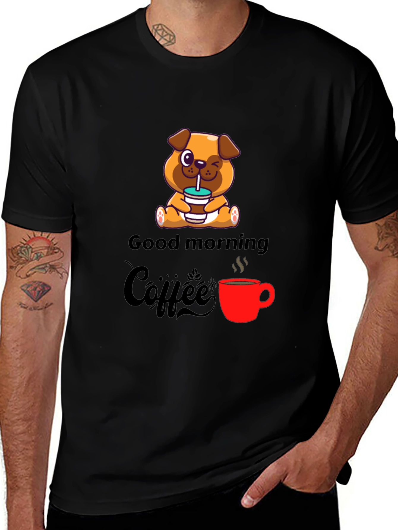 Good Morning Coffee Graphic T-Shirt