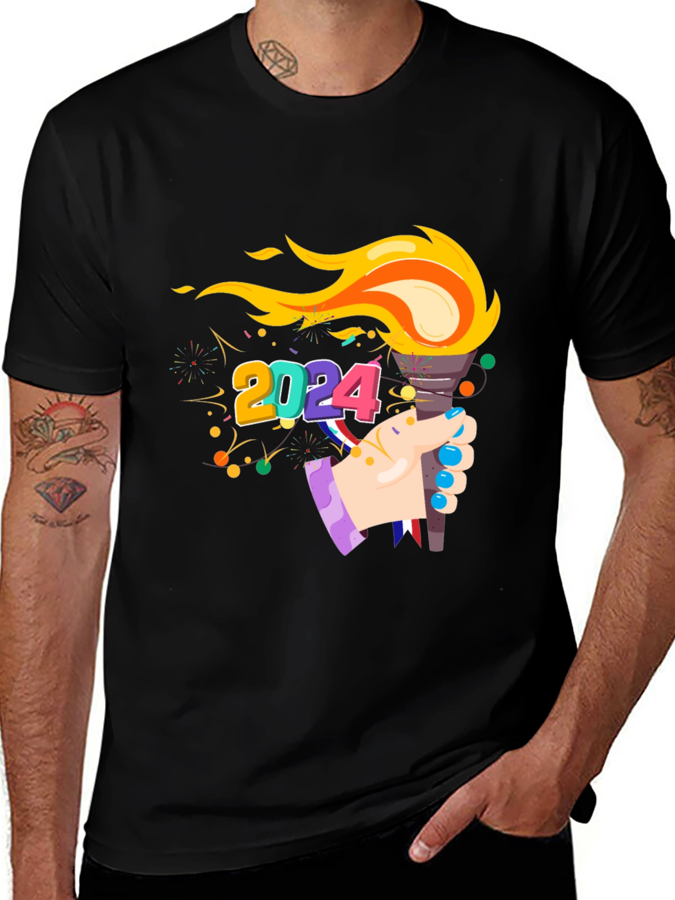 2024 Olympics Torch Graphic Tee
