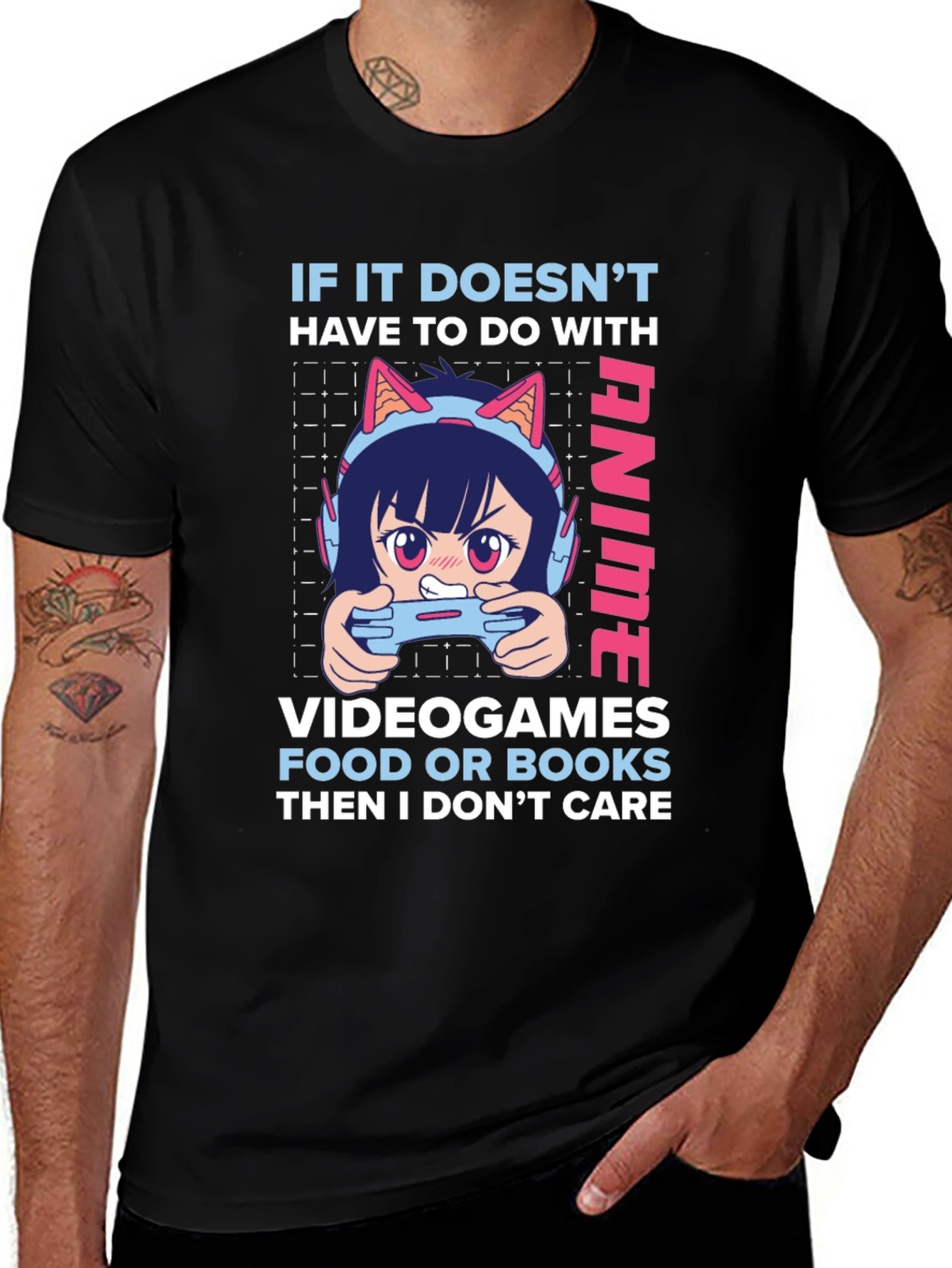Anime Lover Graphic Tee - Gamer Girl Style