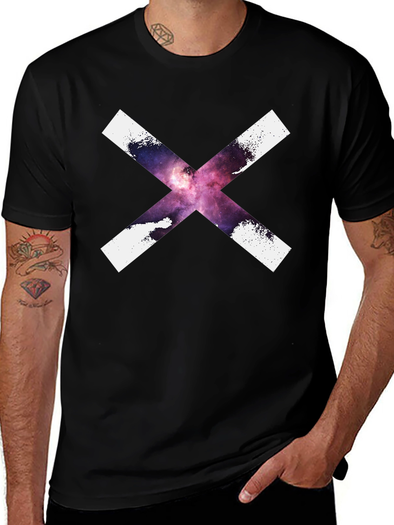 Galaxy X Graphic Tee - Cool Black T-Shirt