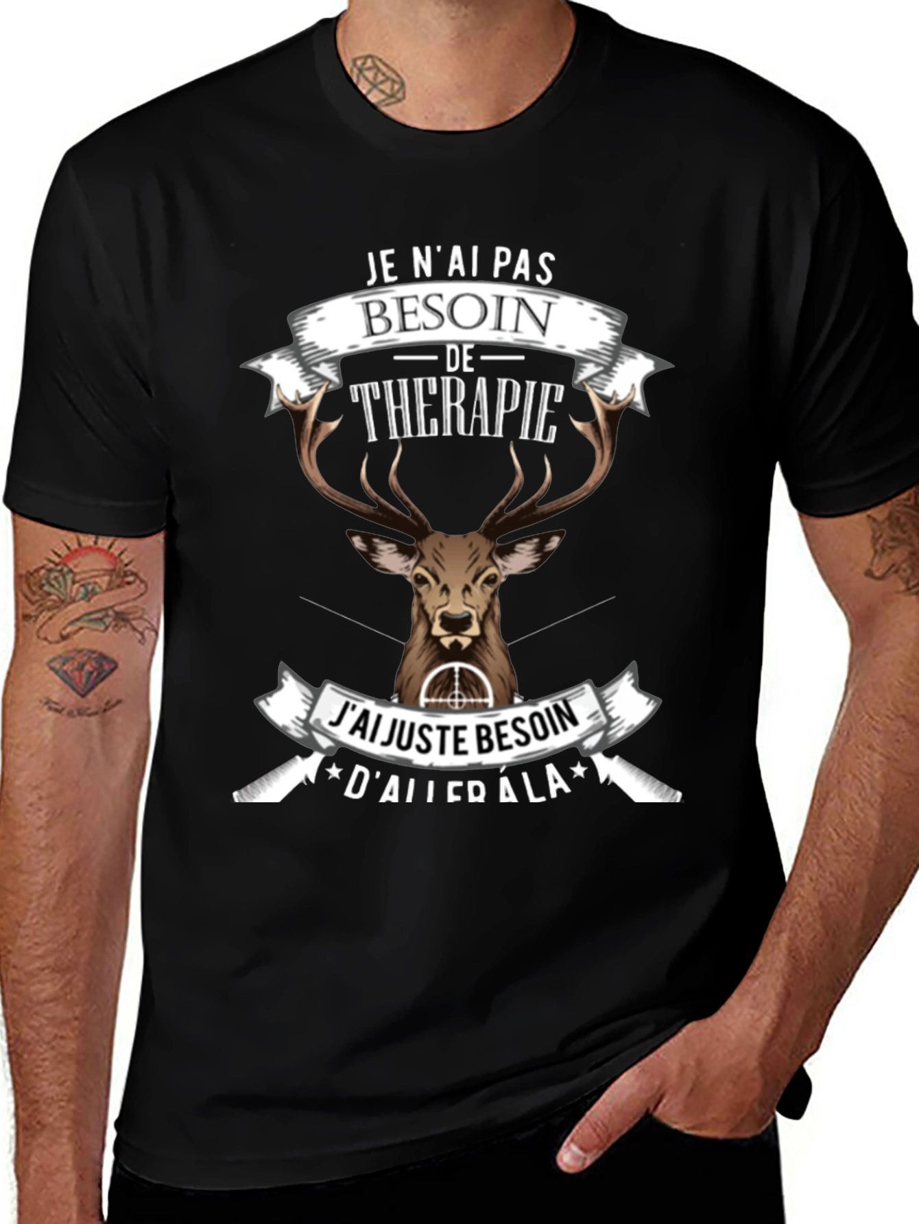 Variant 4 of Hunting Therapy T-Shirt - Deer Design